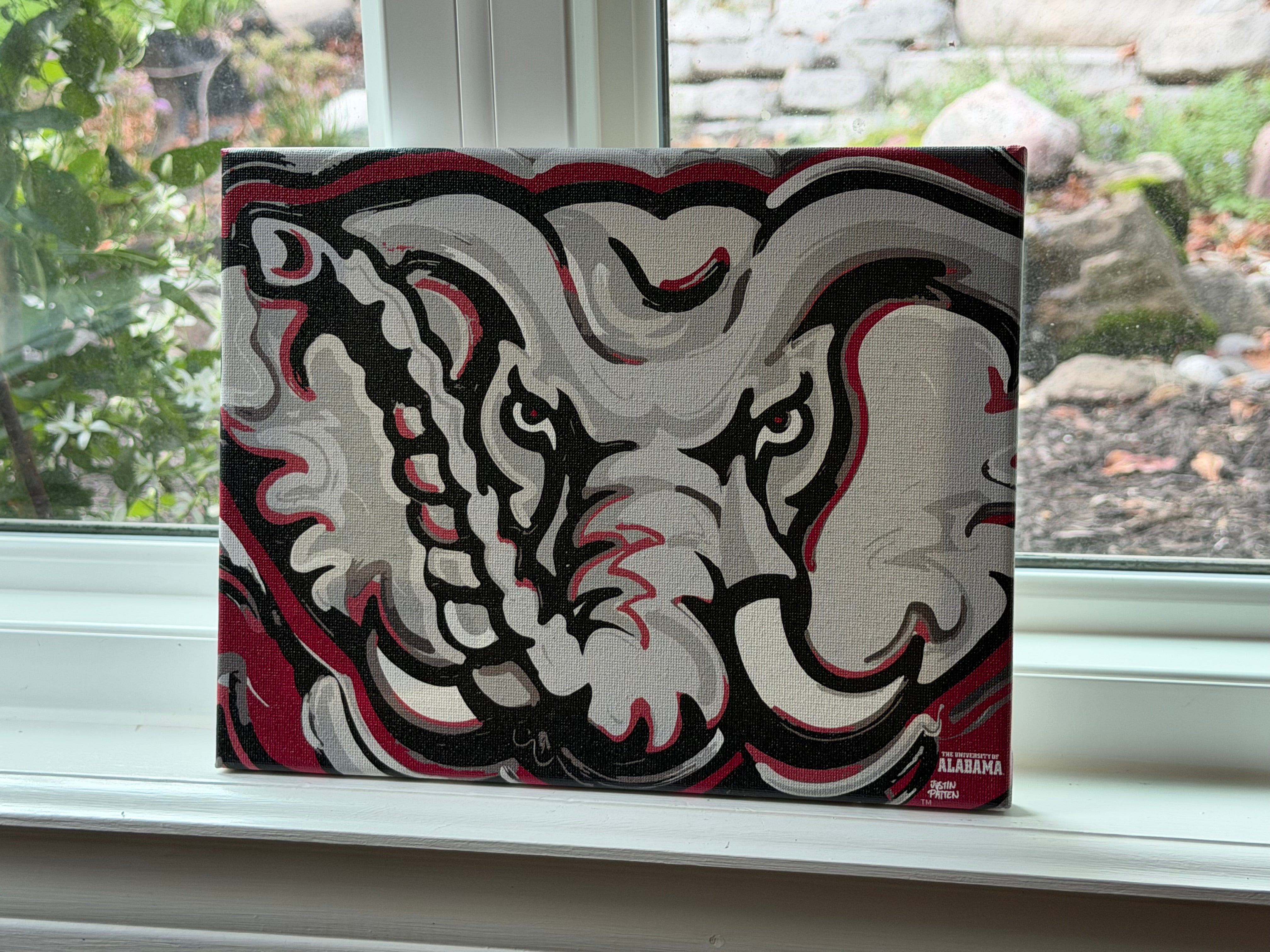 University of Alabama 10" x 8" Big Al Wrapped Canvas Print by Justin Patten (Roll Tide, Crimson Tide, Tuscaloosa, CLC)