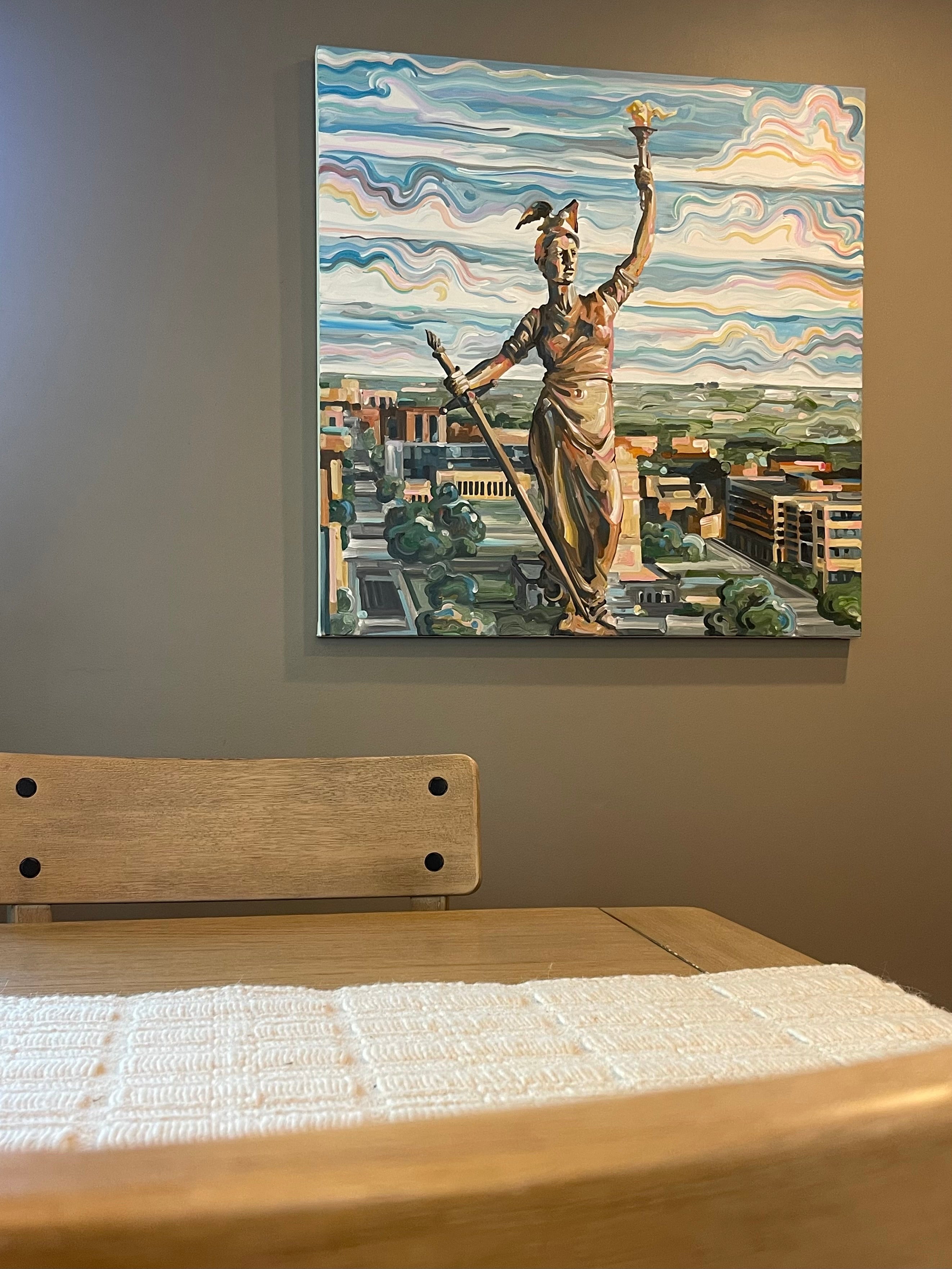 Indianapolis Lady Victory Painting (36" x 36") by Justin Patten (Original Painting)