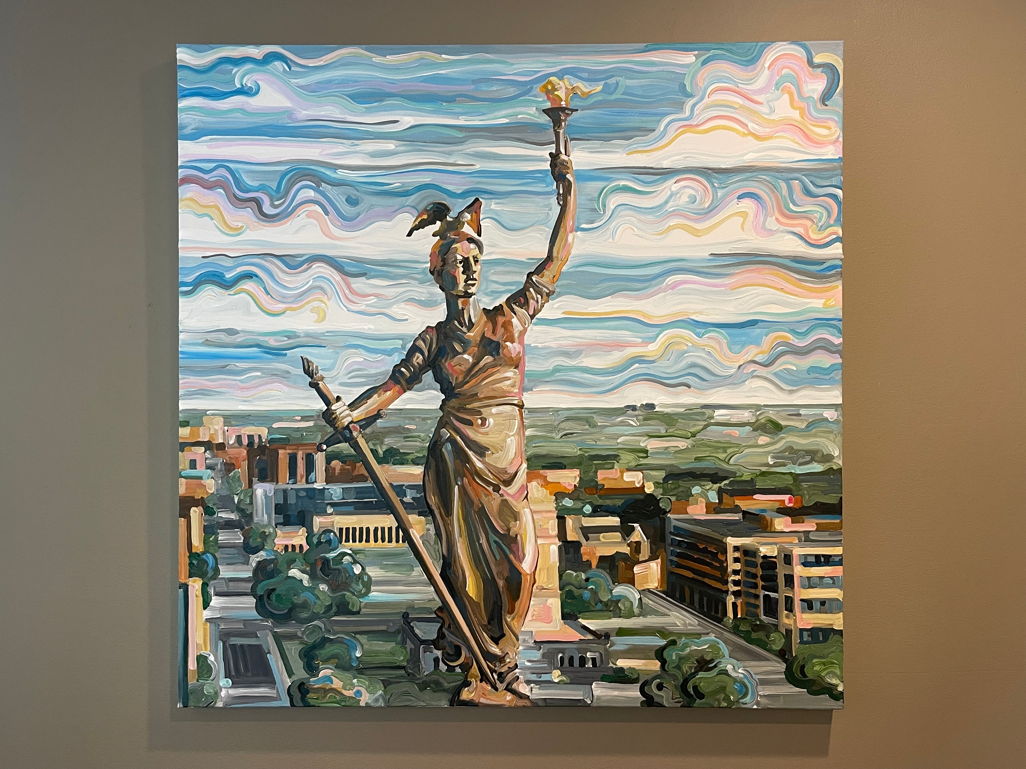 Indianapolis Lady Victory Painting (36" x 36") by Justin Patten (Original Painting)