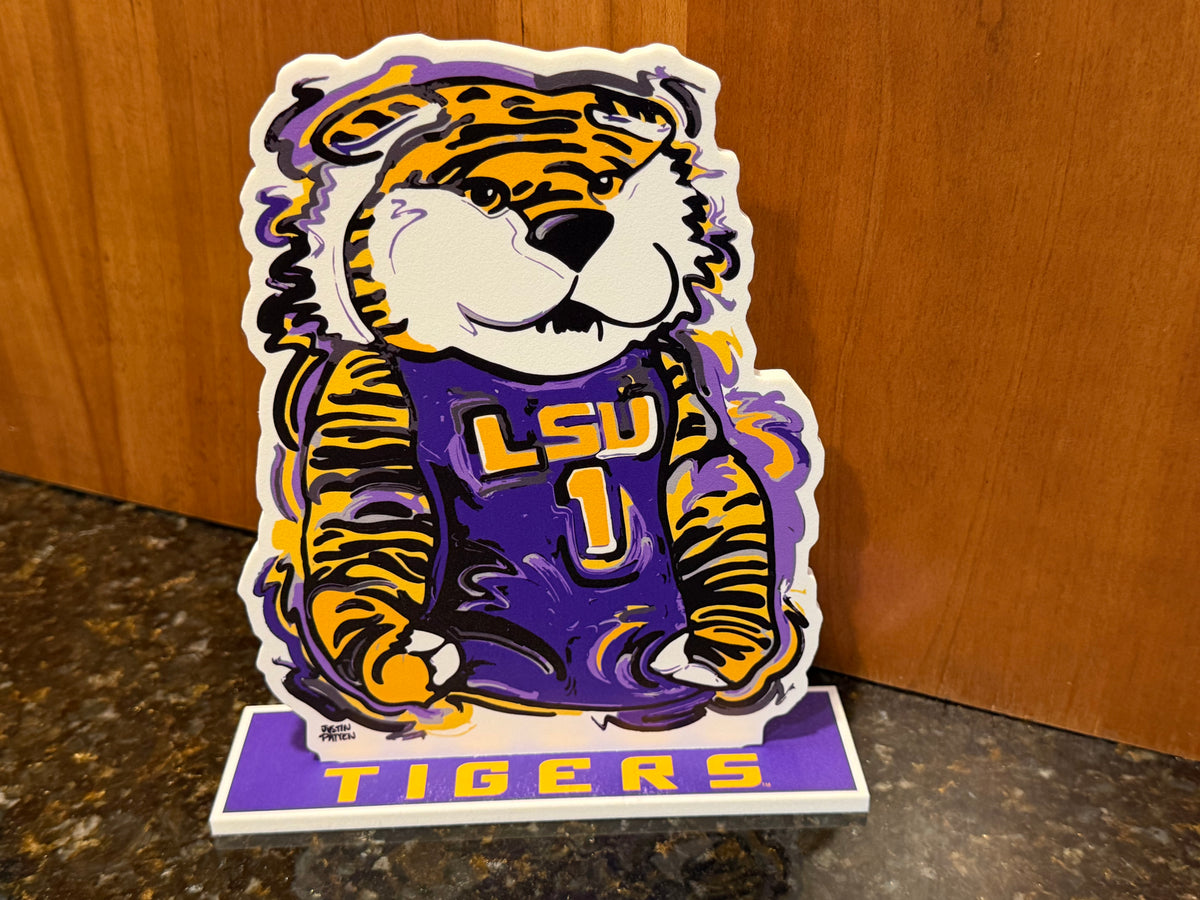 LSU Mike the Tiger Standee by Justin Patten (Mike the Tiger, Louisiana, Baton Rouge, Neck, CLC)