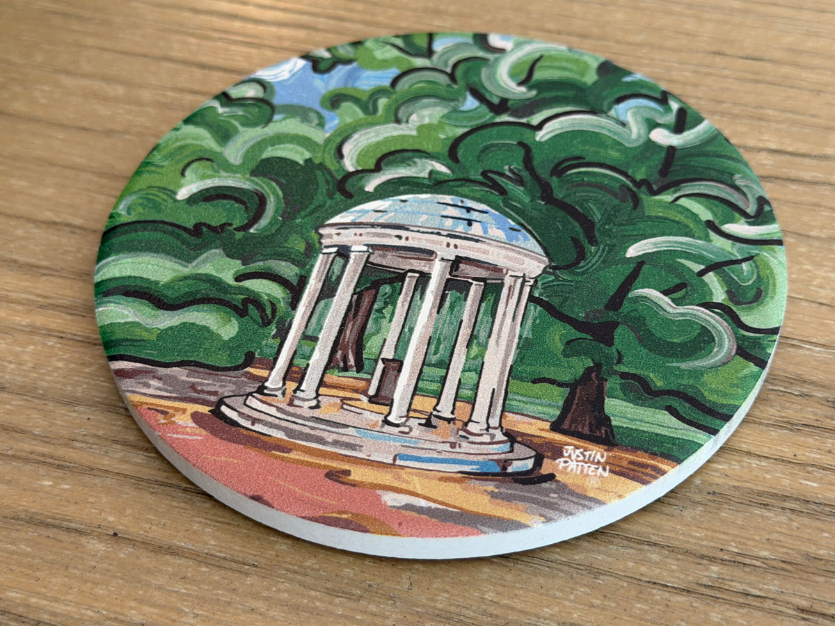 University of North Carolina Old Well Stone Coaster by Justin Patten (Tar Heels, Chapel Hill, Jordan, CLC)