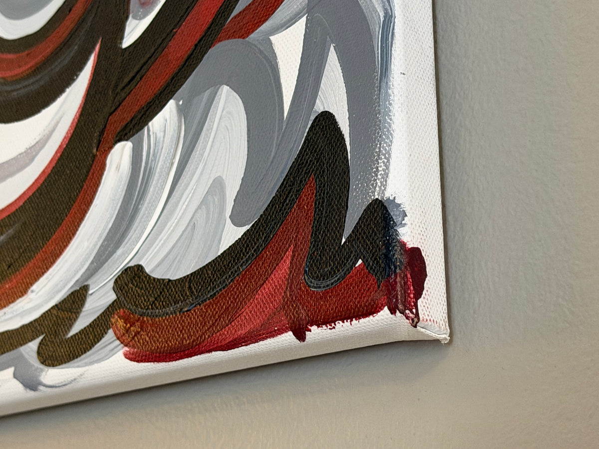 (Original Painting) University of Alabama Big Al Painting by Justin Patten 24x18 (Crimson Tide, Roll Tide, Tuscaloosa, CLC)