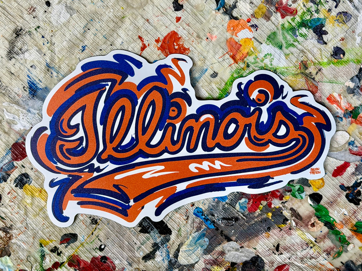 University of Illinois Script Magnet by Justin Patten (Urbana-Champaign, Fighting Illini, CLC)