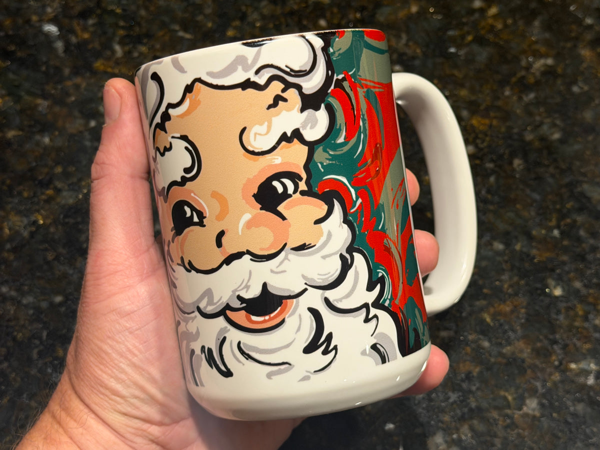 Santa Ceramic Mug by Justin Patten (Merry Christmas, North Pole)