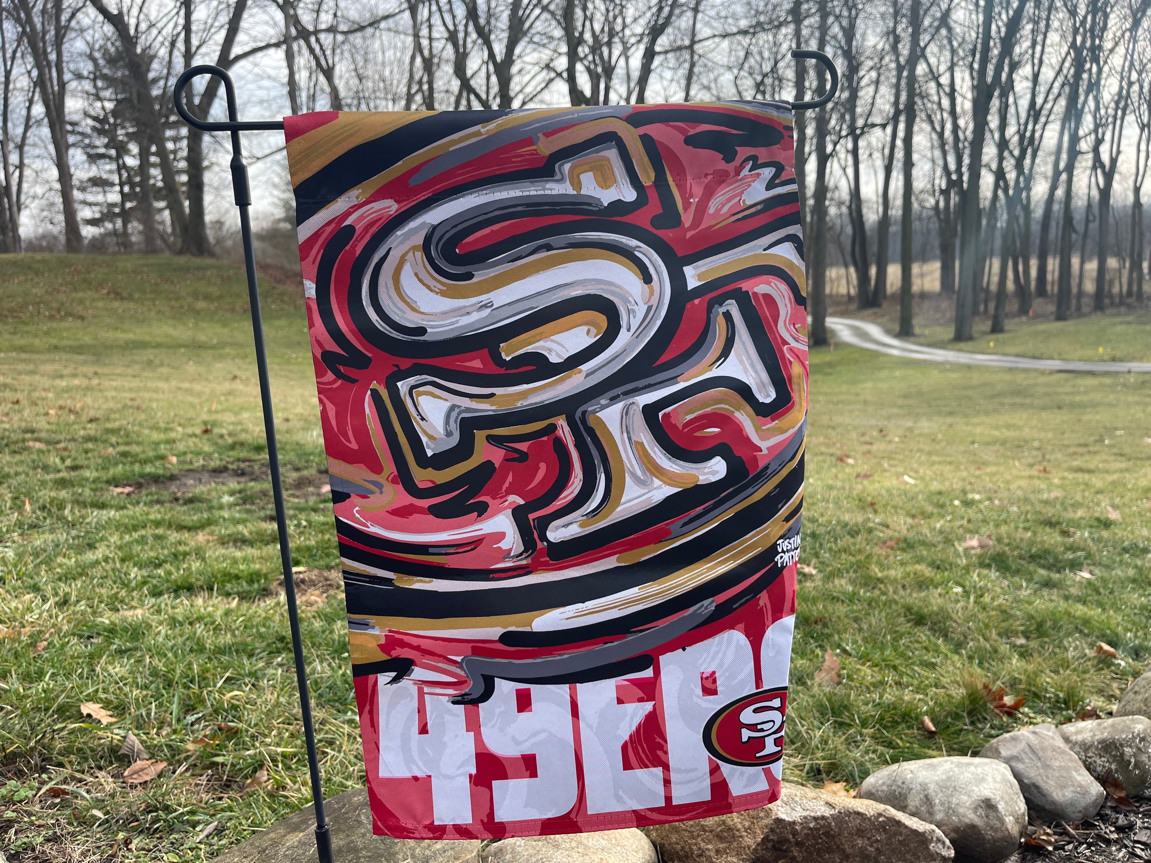 San Francisco 49ers Garden Flag 12" x 18" by Justin Patten