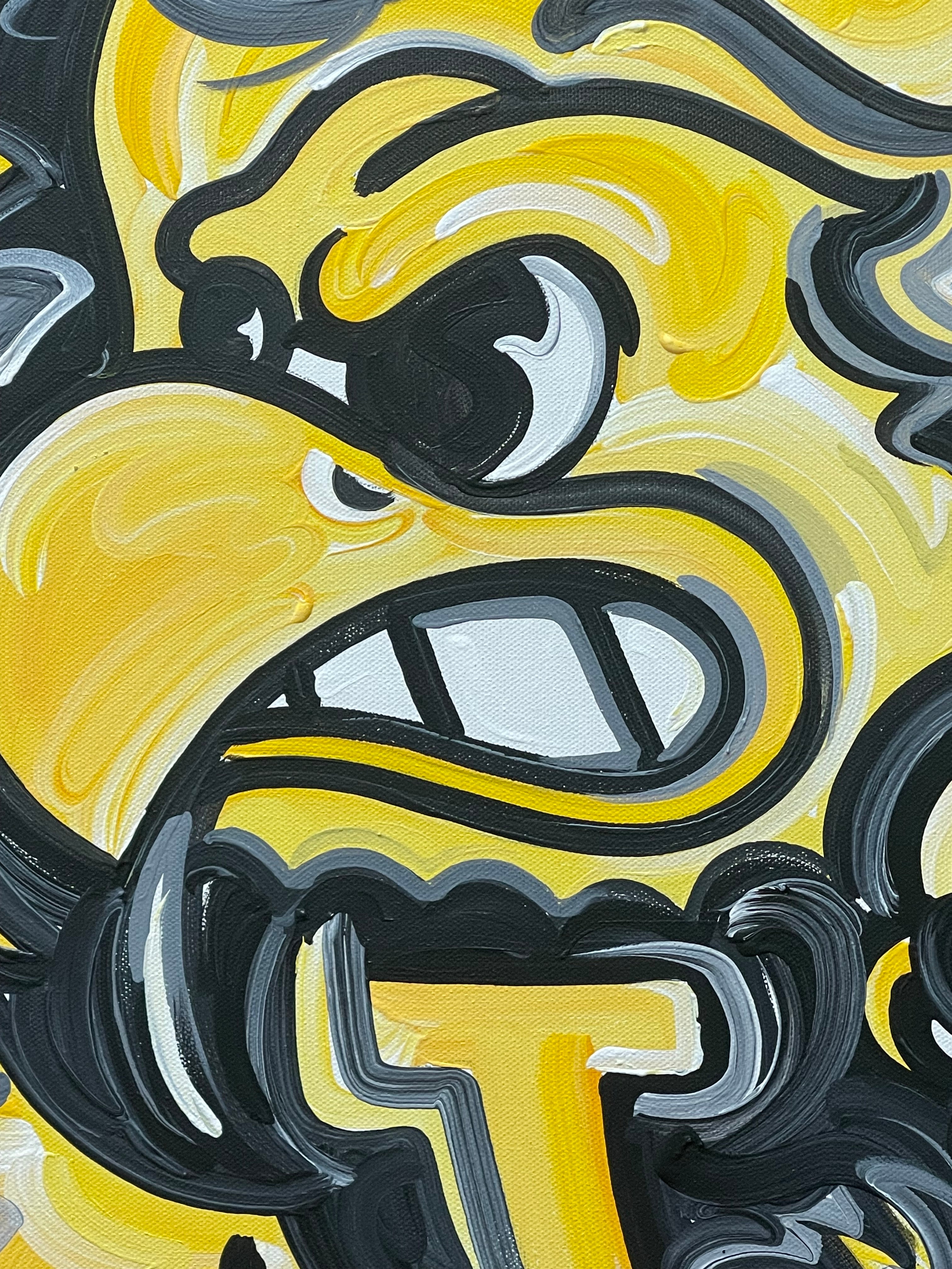University of Iowa Herky Painting by Justin Patten 18x24