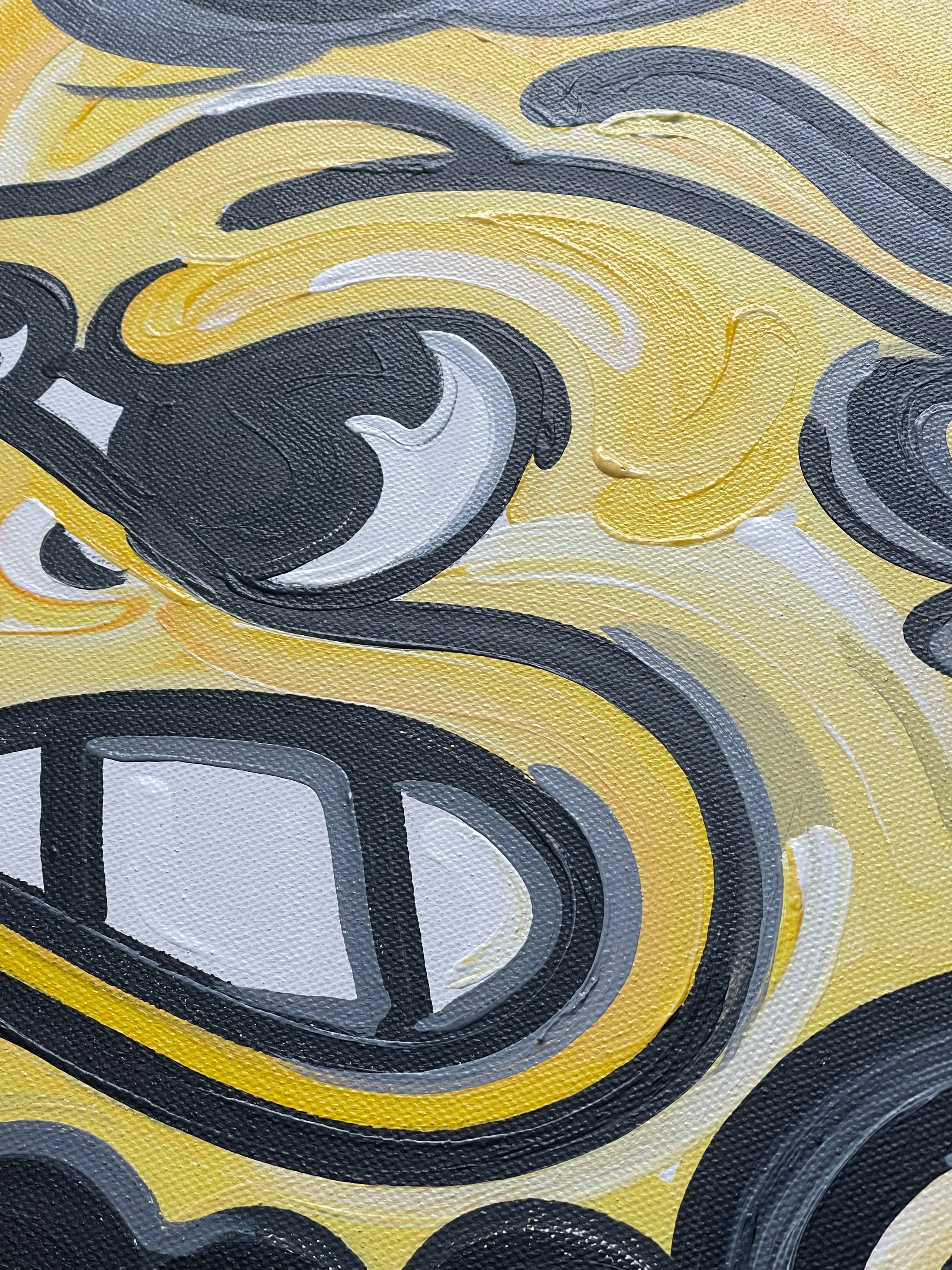 University of Iowa Herky Painting by Justin Patten 18x24