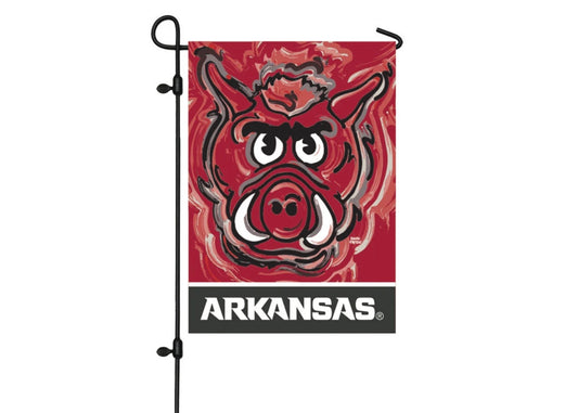 University of Arkansas Garden Flag 12" x 18" by Justin Patten