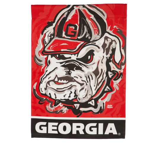 University of Georgia Mascot House Flag 29" x 42" by Justin Patten