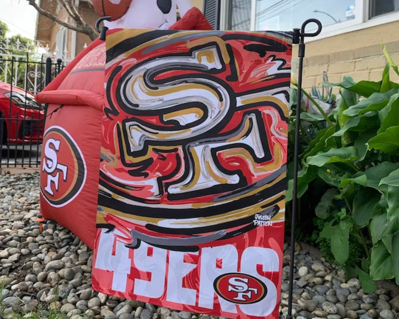 San Francisco 49ers Garden Flag 12" x 18" by Justin Patten