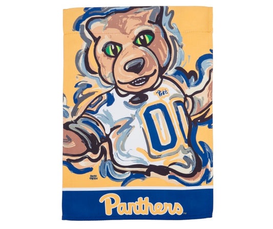 University of Pittsburgh Roc the Panther Garden Flag 12" x 18" by Justin Patten