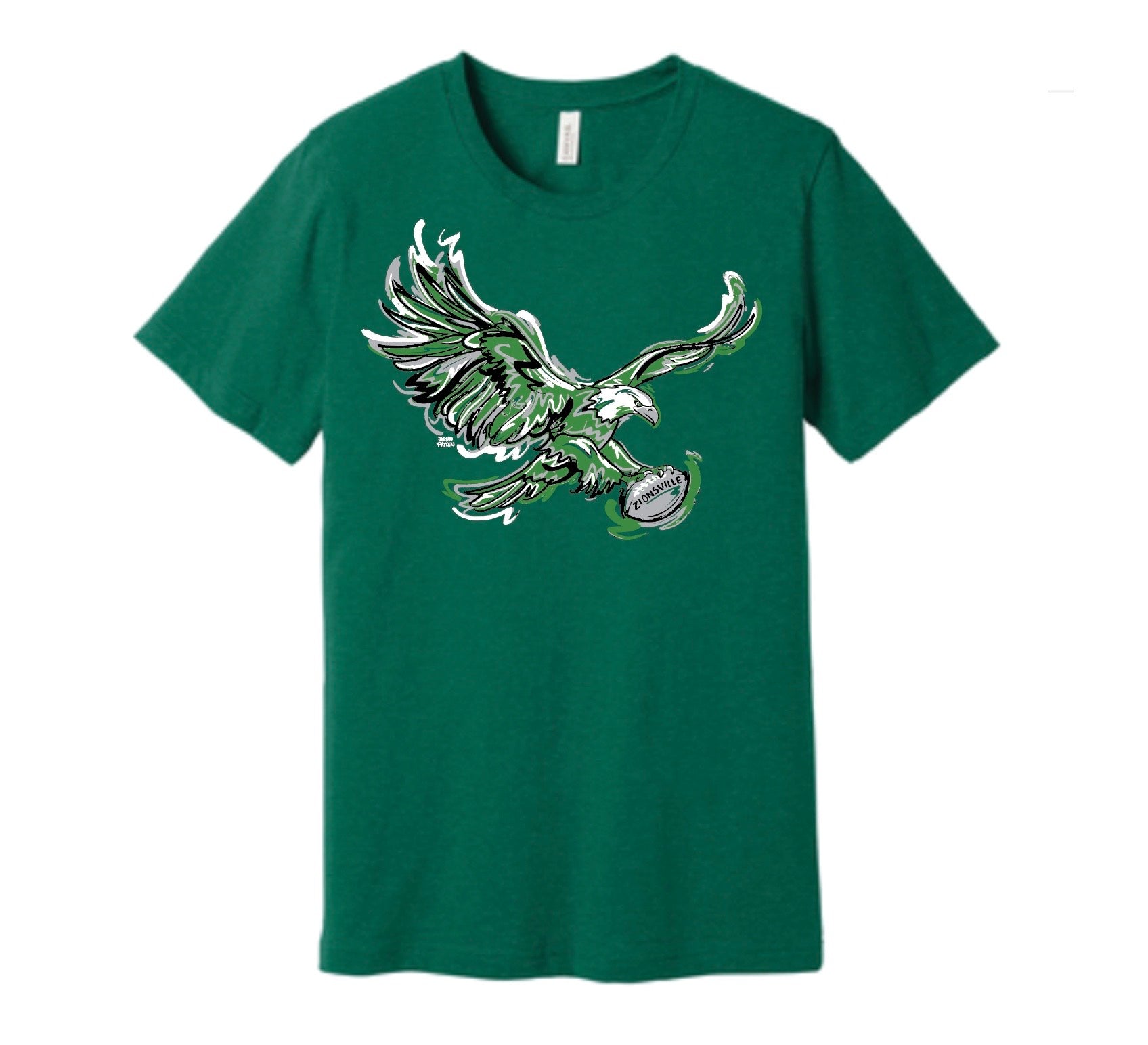 Zionsville Eagle Football Unisex Tee by Justin Patten (2 Colors)( Last Few)