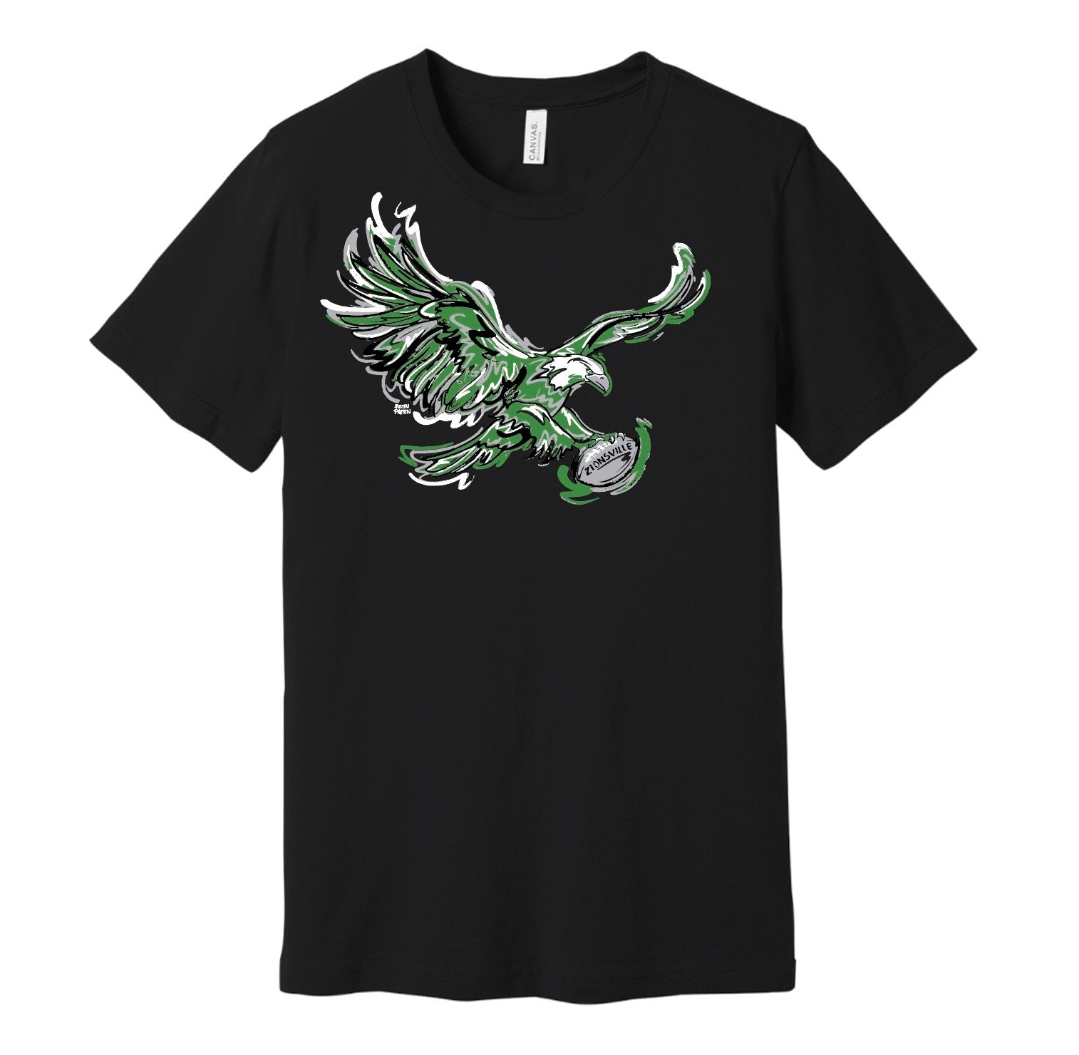 Zionsville Eagle Football Unisex Tee by Justin Patten (2 Colors)( Last Few)