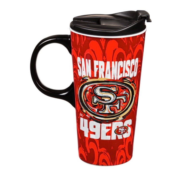 San Francisco 49ers 17oz. Travel Latte Cup by Justin Patten