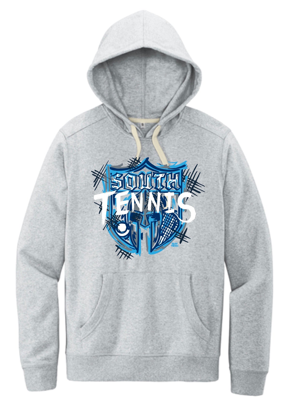 South Tennis Adult Unisex Unisex Fleece Hoodie by Justin Patten (3 Colors)