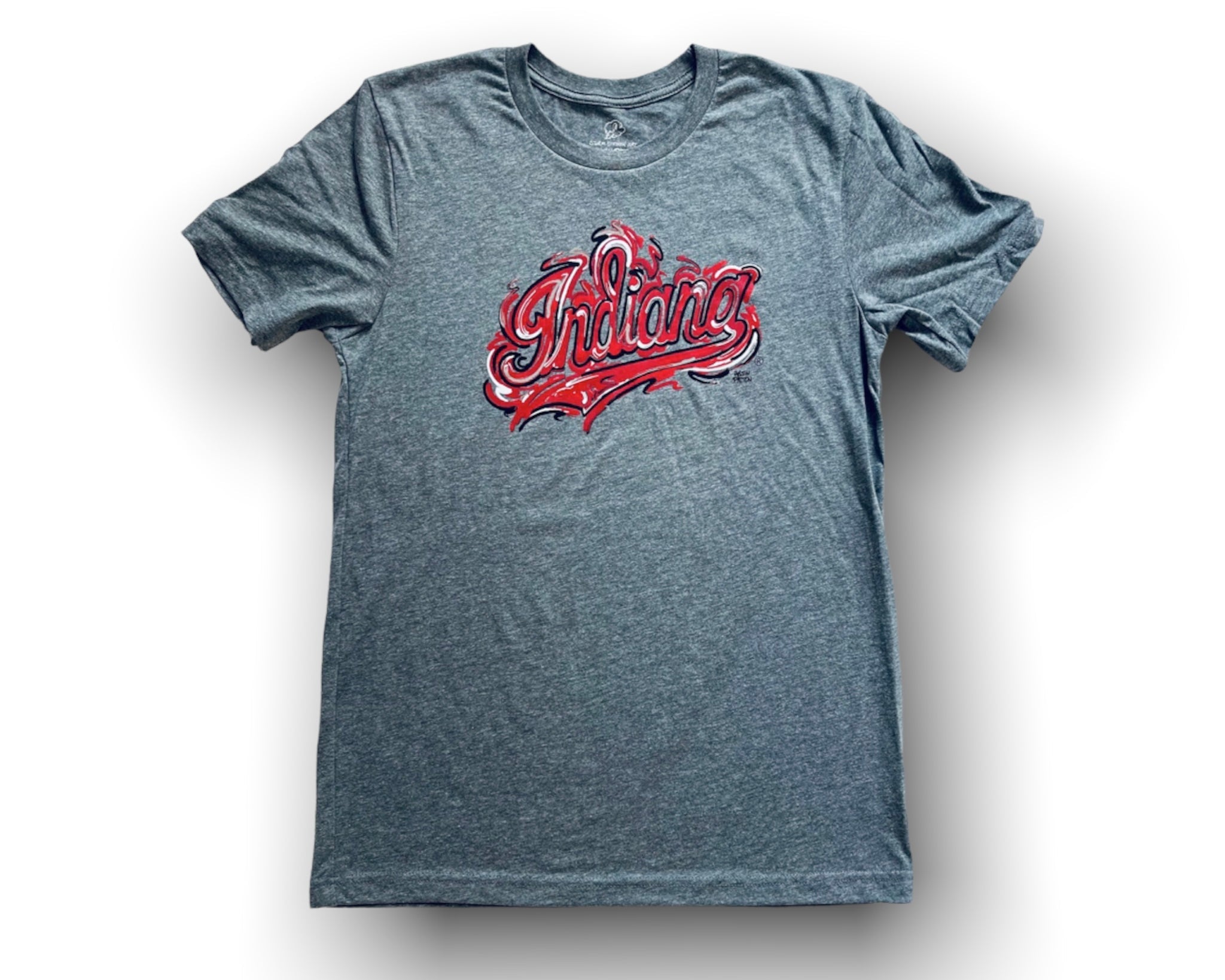 Indiana University Script Short Sleeve Unisex Tee by Justin Patten (2 Colors)