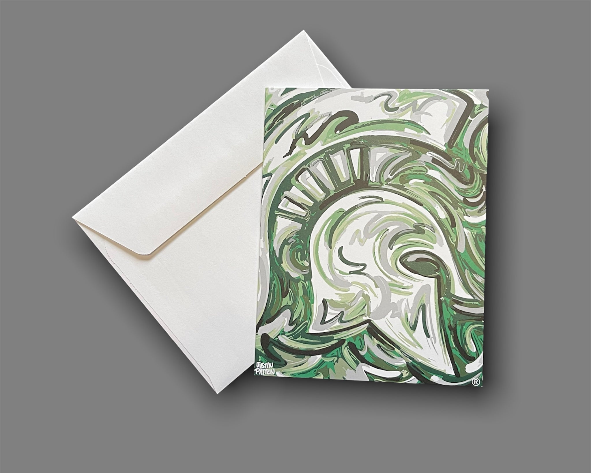 Michigan State University Full Color Note Card Set of 6 by Justin Patten