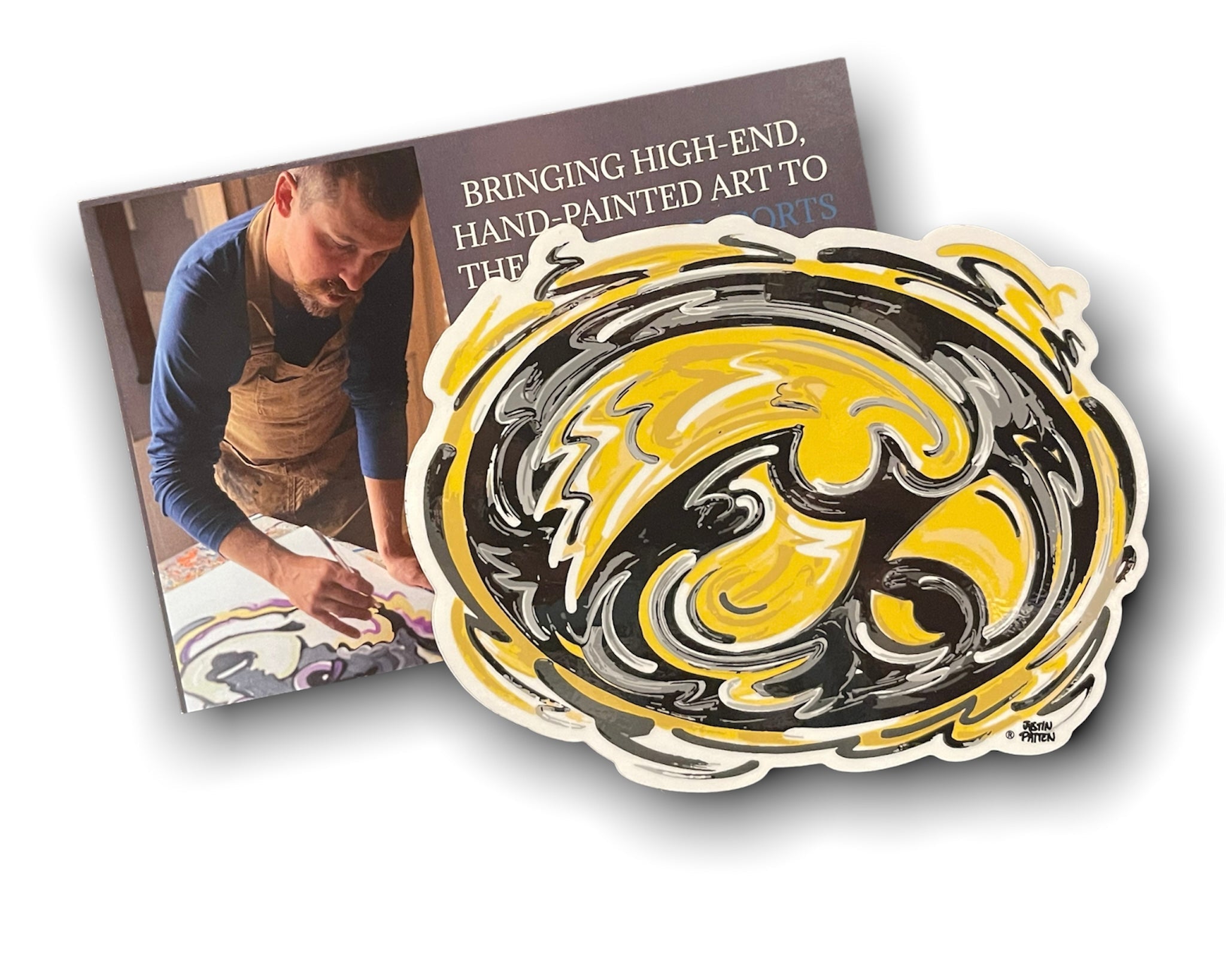 University of Iowa, Tiger Hawk, Large Magnet, 6"x4", by Justin Patten