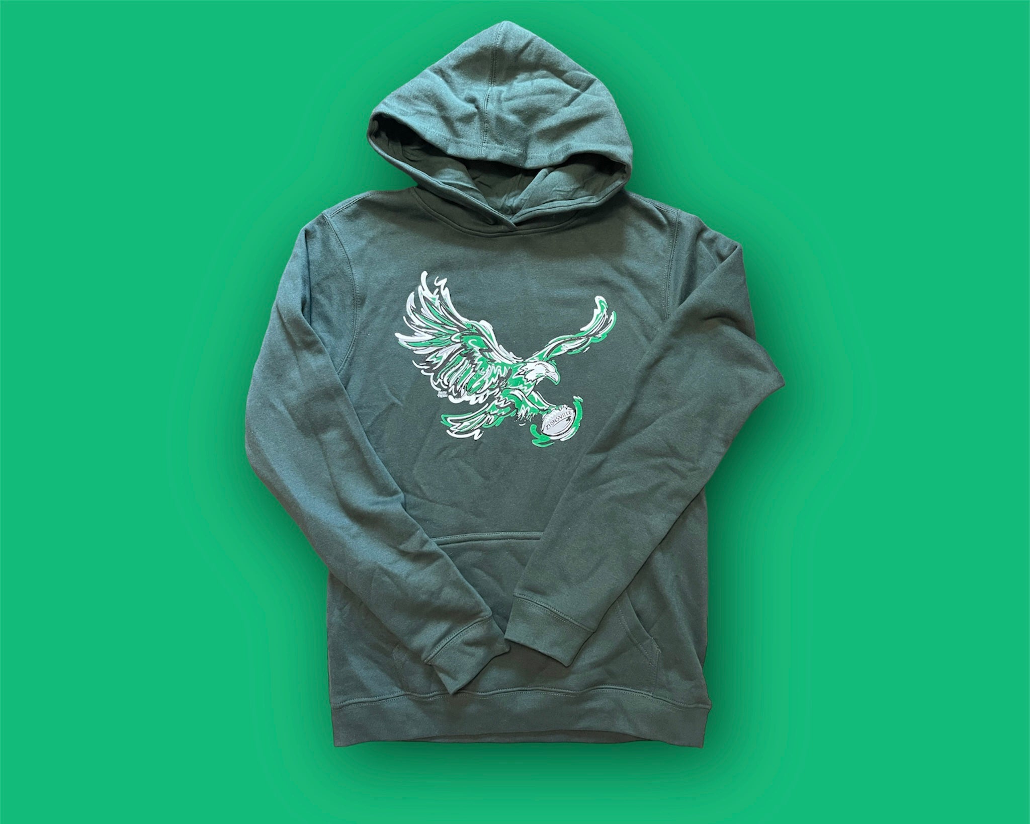 Zionsville Football Eagle Youth Hoodie by Justin Patten (Last Two)