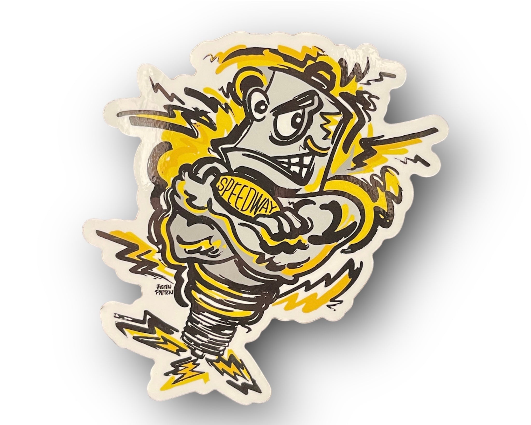 Speedway Sparkplug Mascot Magnet by Justin Patten