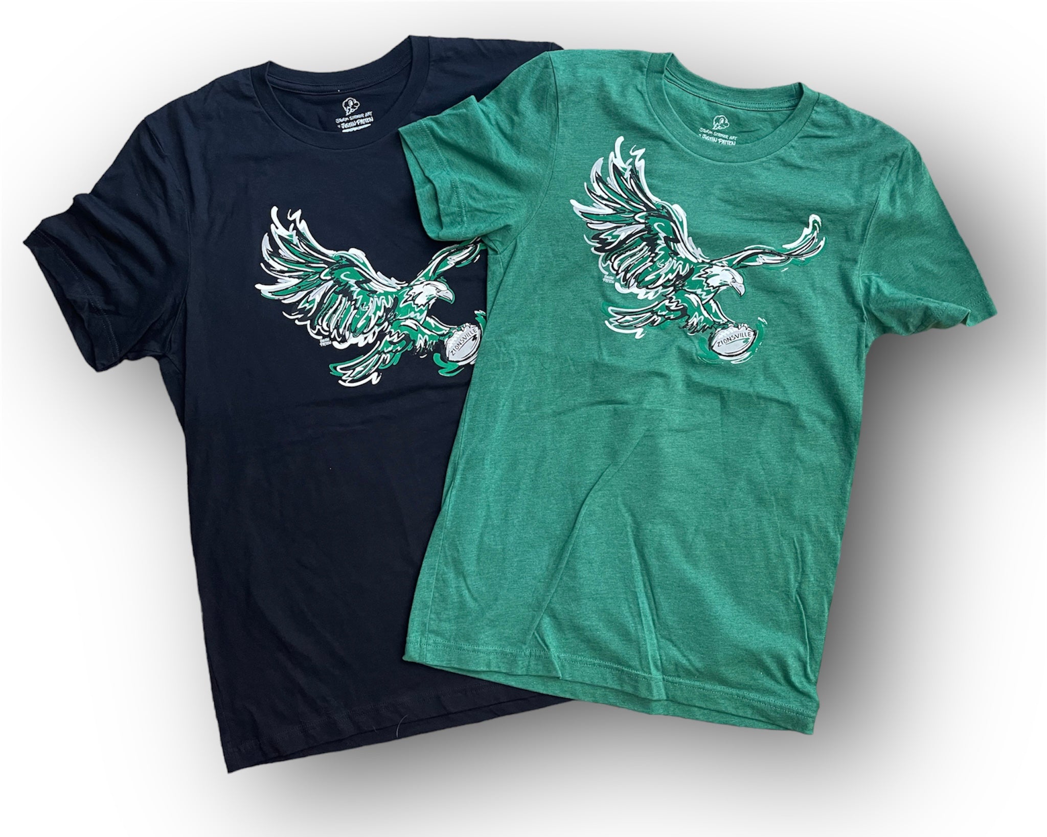 Zionsville Eagle Football Unisex Tee by Justin Patten (2 Colors)( Last Few)