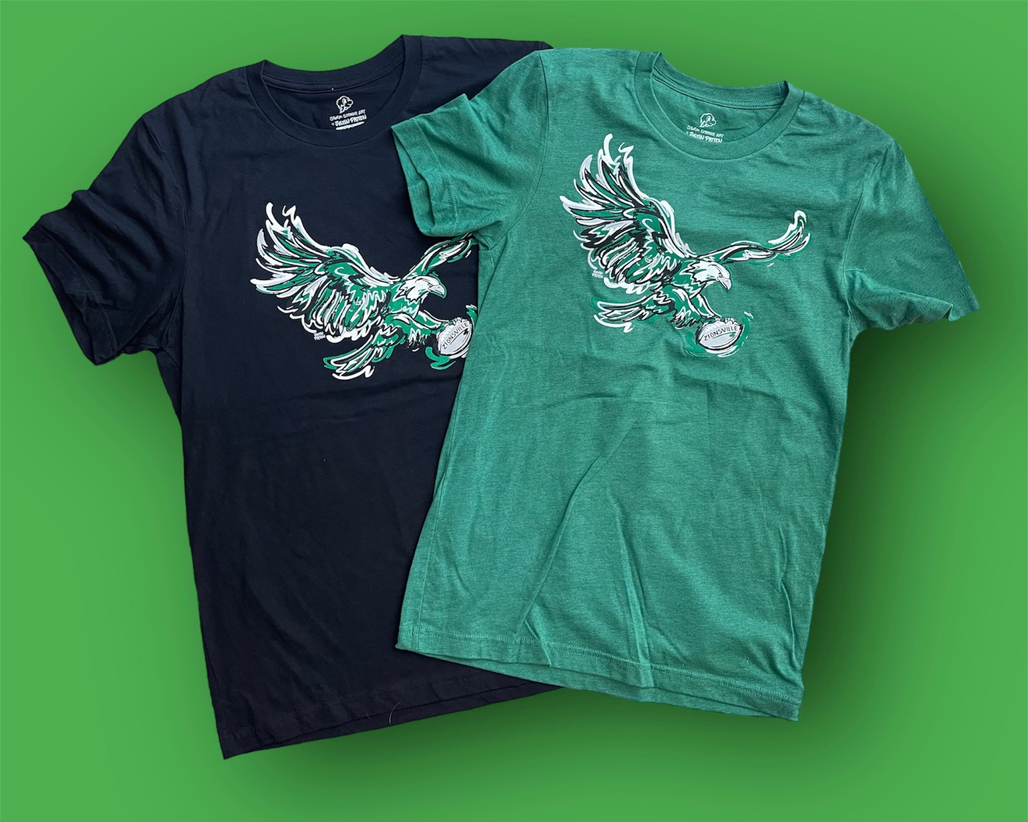 Zionsville Eagle Football Unisex Tee by Justin Patten (2 Colors)( Last Few)