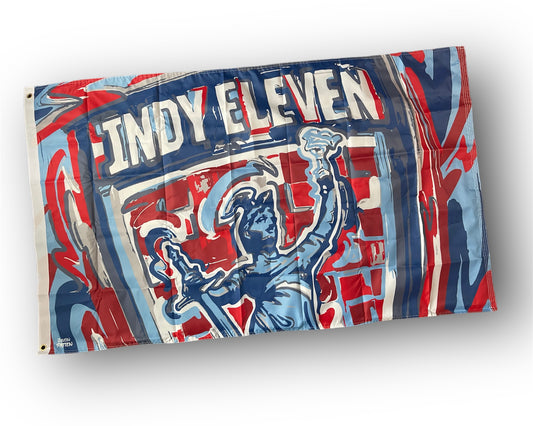Indy Eleven Flag for Pole (5'x3' foot) by Justin Patten