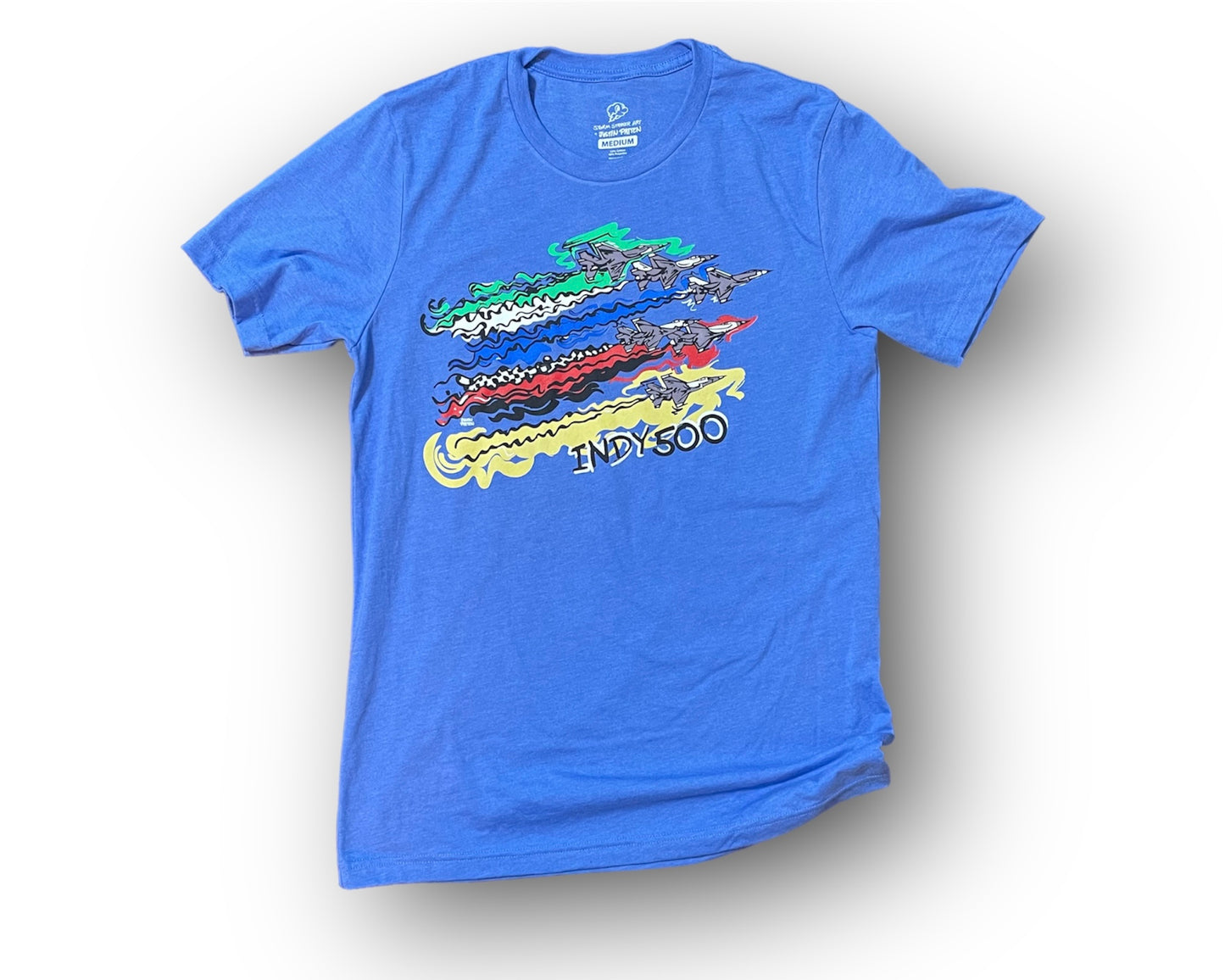 Indianapolis Motor Speedway Flyover Tee by Justin Patten