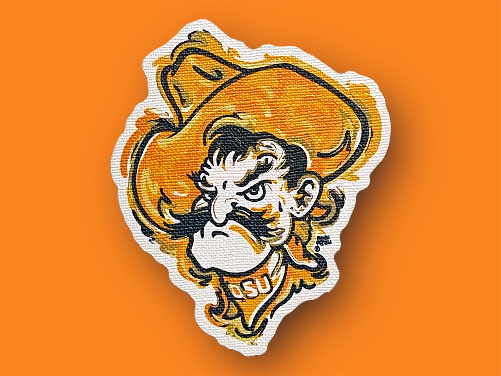 Oklahoma State University Pistol Pete Durable Sticker by Justin Patten
