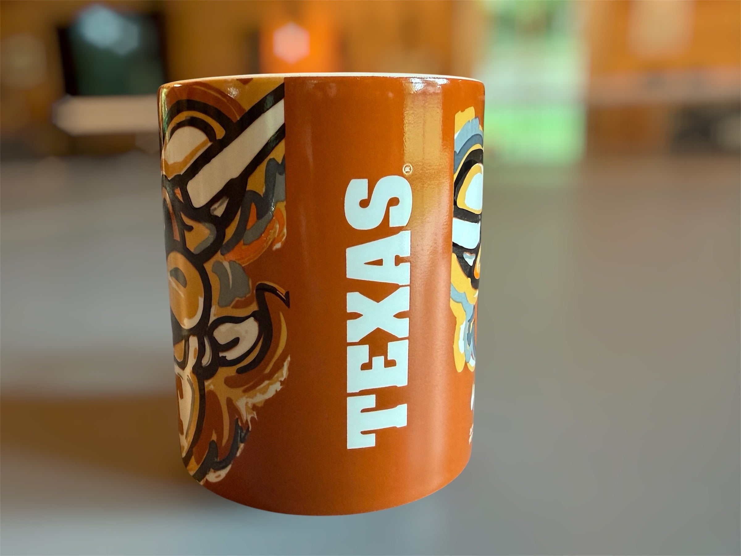 Texas Longhorns Mascot 11oz. Mug by Justin Patten (Hook'em Horns, Austin, Drink, Bevo)