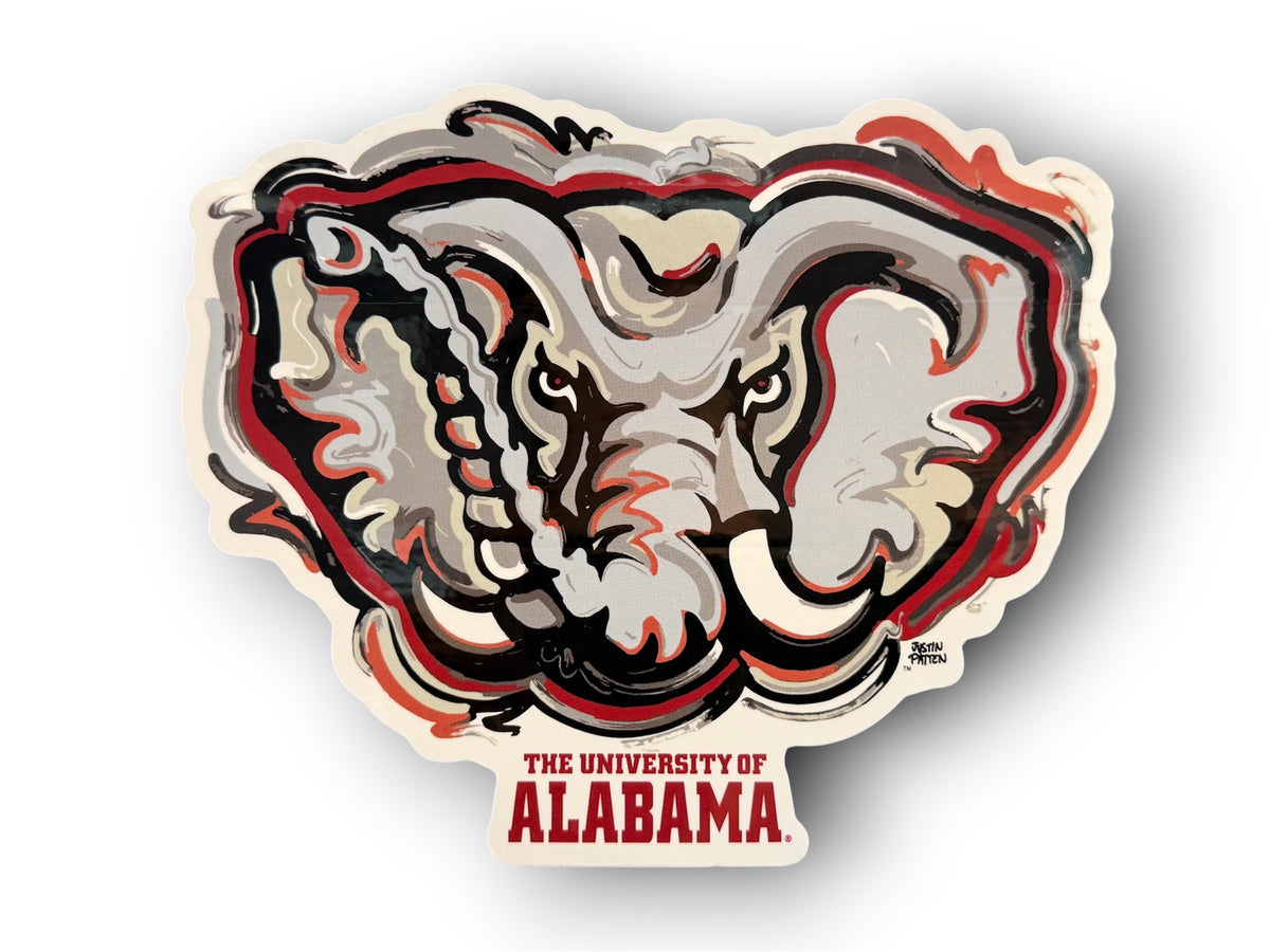 University of Alabama Big AL Large Vinyl Sticker by Justin Patten (Crimson Tide, Roll Tide, Tuscaloosa, CLC)