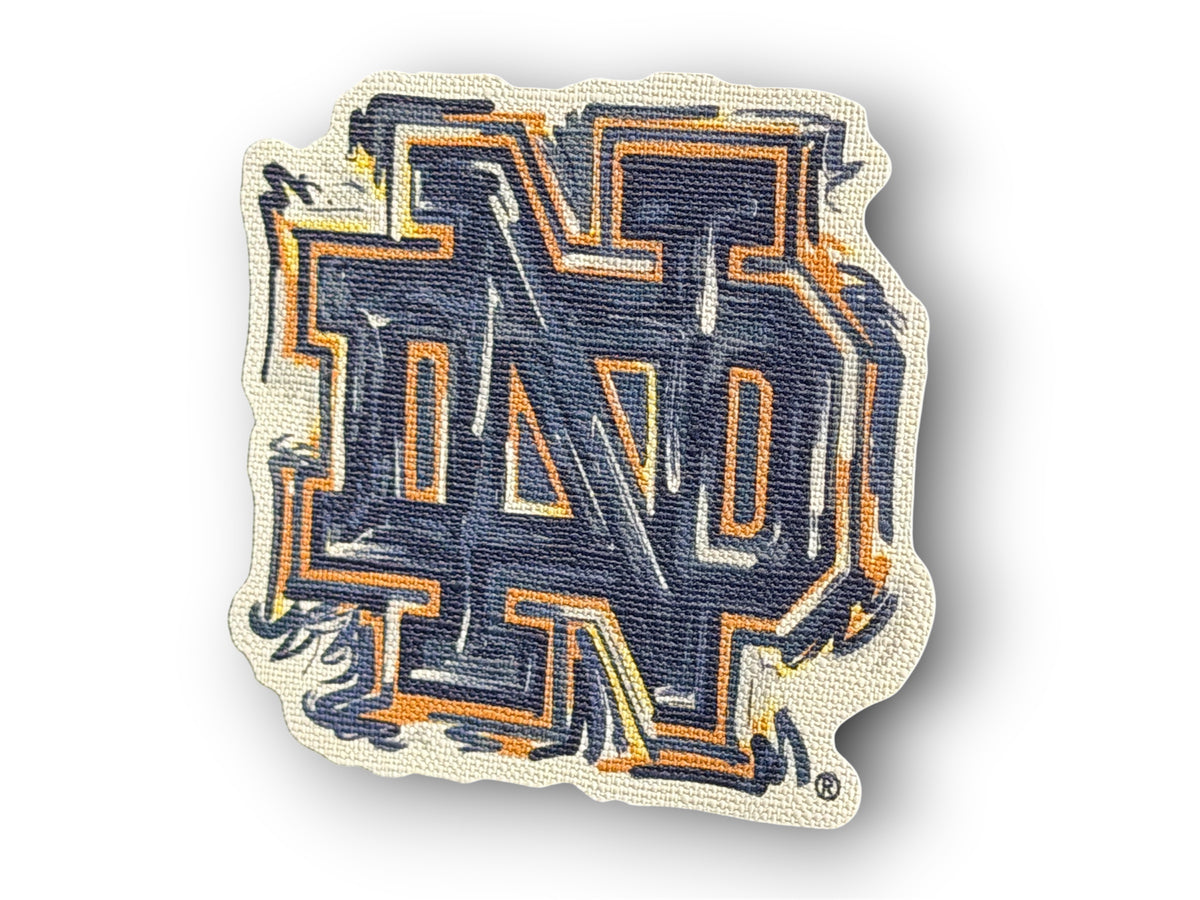 University of Notre Dame ND Durable Sticker by Justin Patten (Officially Licensed Product, ND)