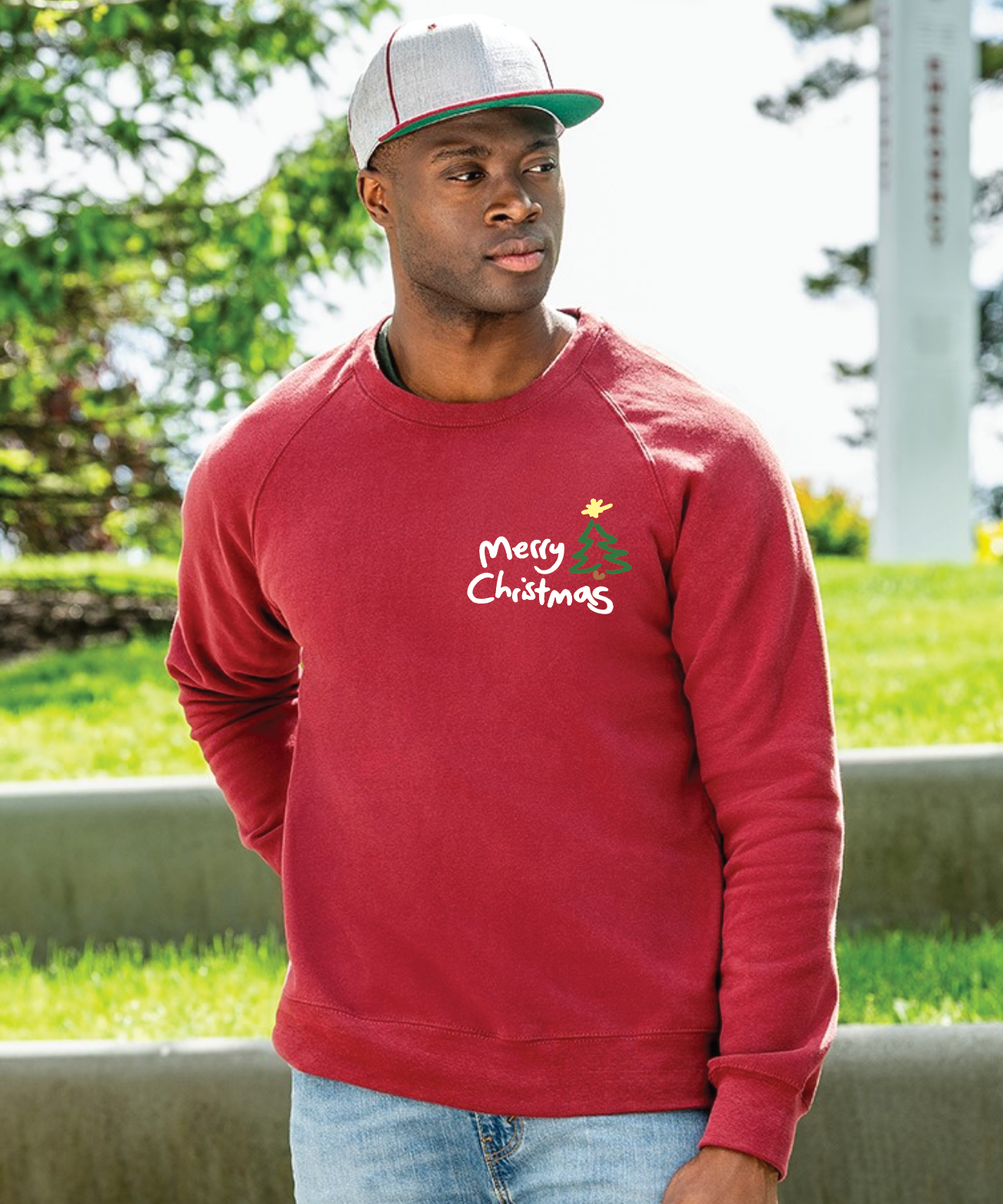 Merry Christmas Santa Fleece Crew by Justin Patten