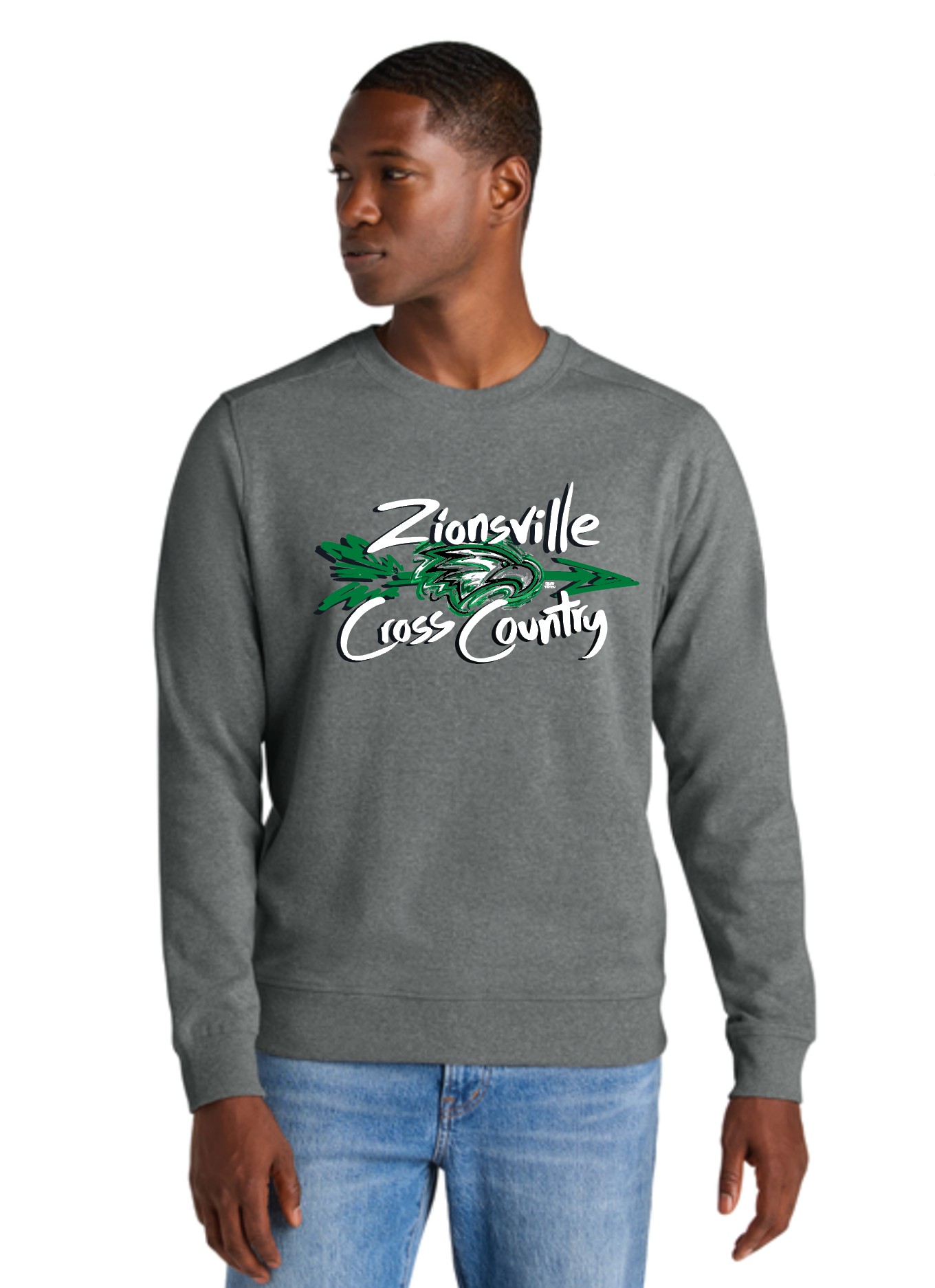 Zionsville Cross Country 50/50 Unisex Crew Fleece by Justin Patten (Pre Order till August 8th)