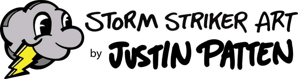 Storm Striker Art by Justin Patten logo