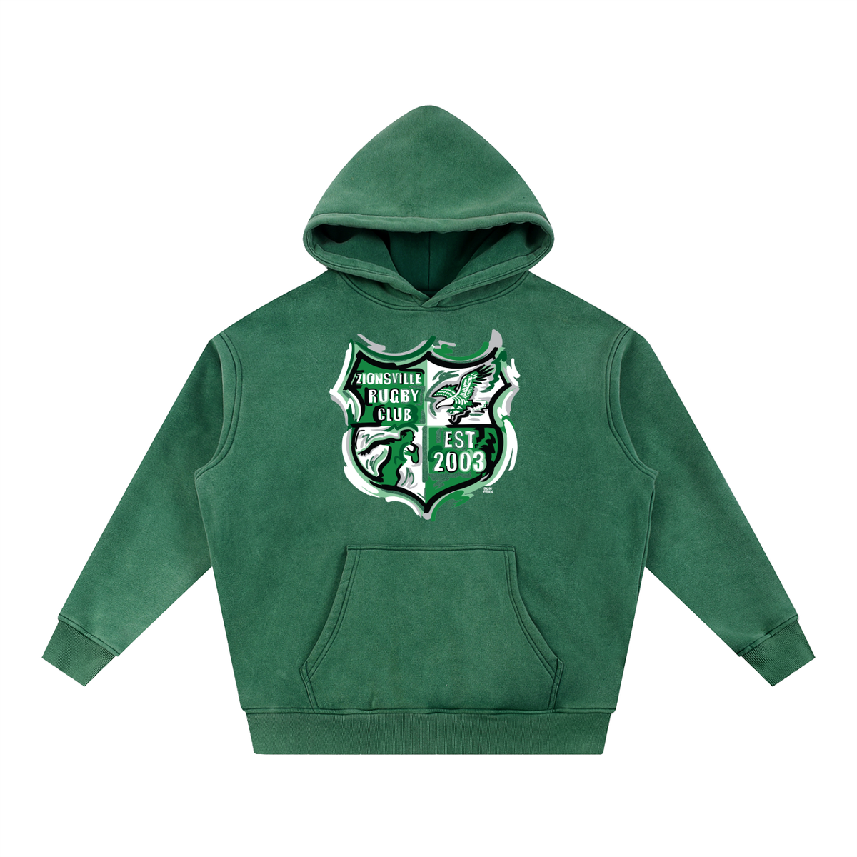 Zionsville Rugby Fleece Oversize Hoodie (Oversized, Order a size down for a more normal fit.)(2 Colors)