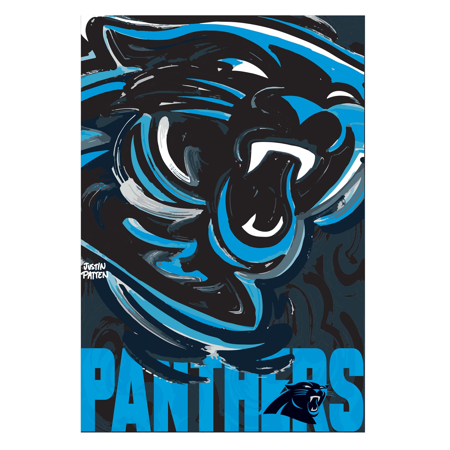 Carolina Panthers Garden Flag 12' x 18' by Justin Patten