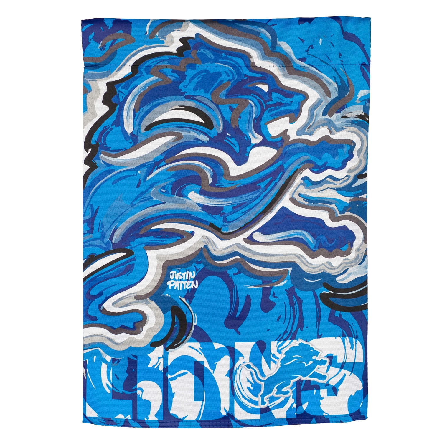 Detroit Lions Garden Flag 12" x 18" by Justin Patten