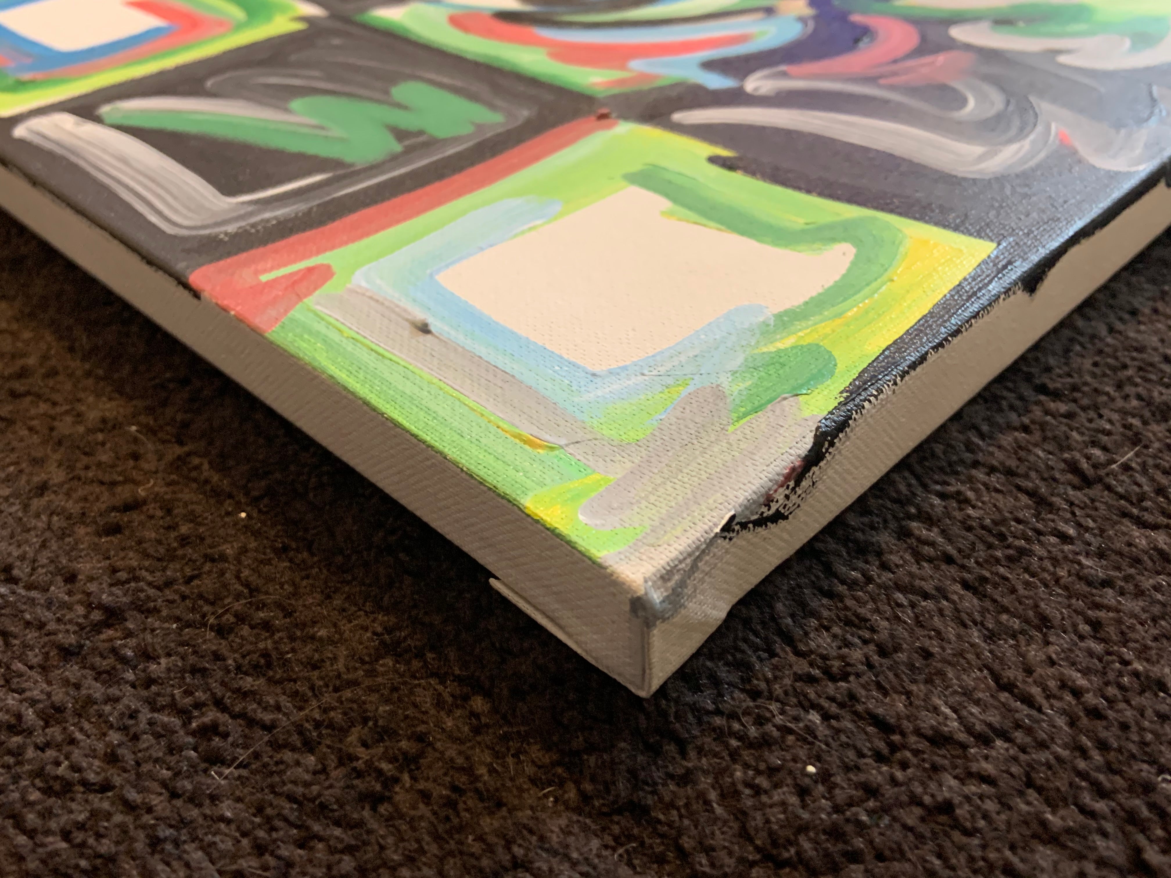 Custom Wing and Wheel Color Checkered Painting (36" x 24") by Justin Patten