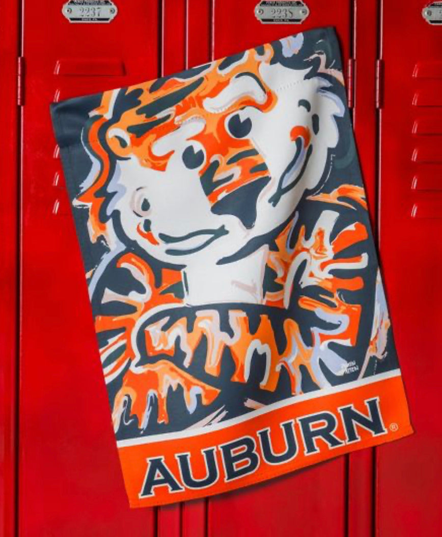 Auburn University Aubie 12"x18" Garden Flag by Justin Patten
