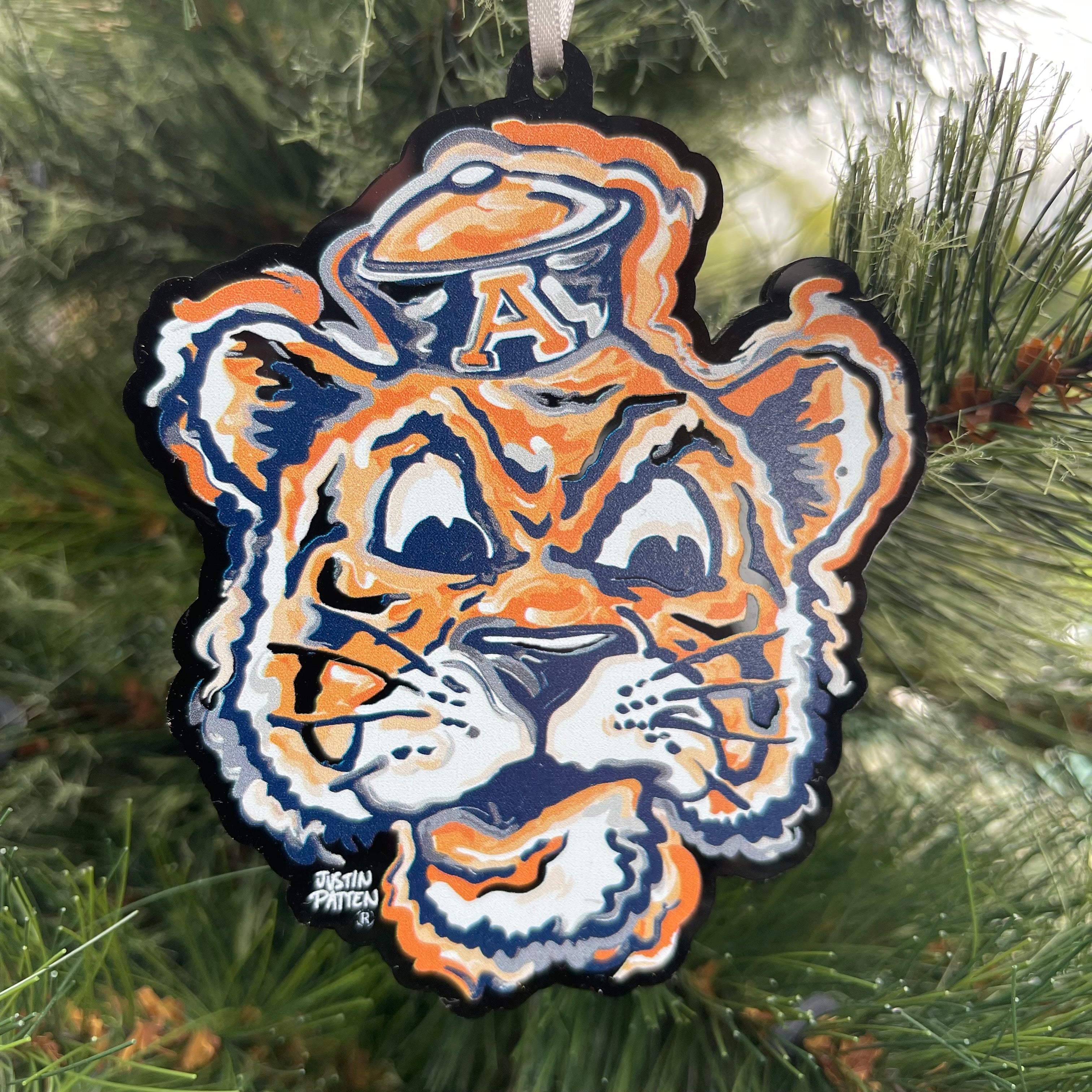 Auburn University Aubie with Beanie Ornament by Justin Patten