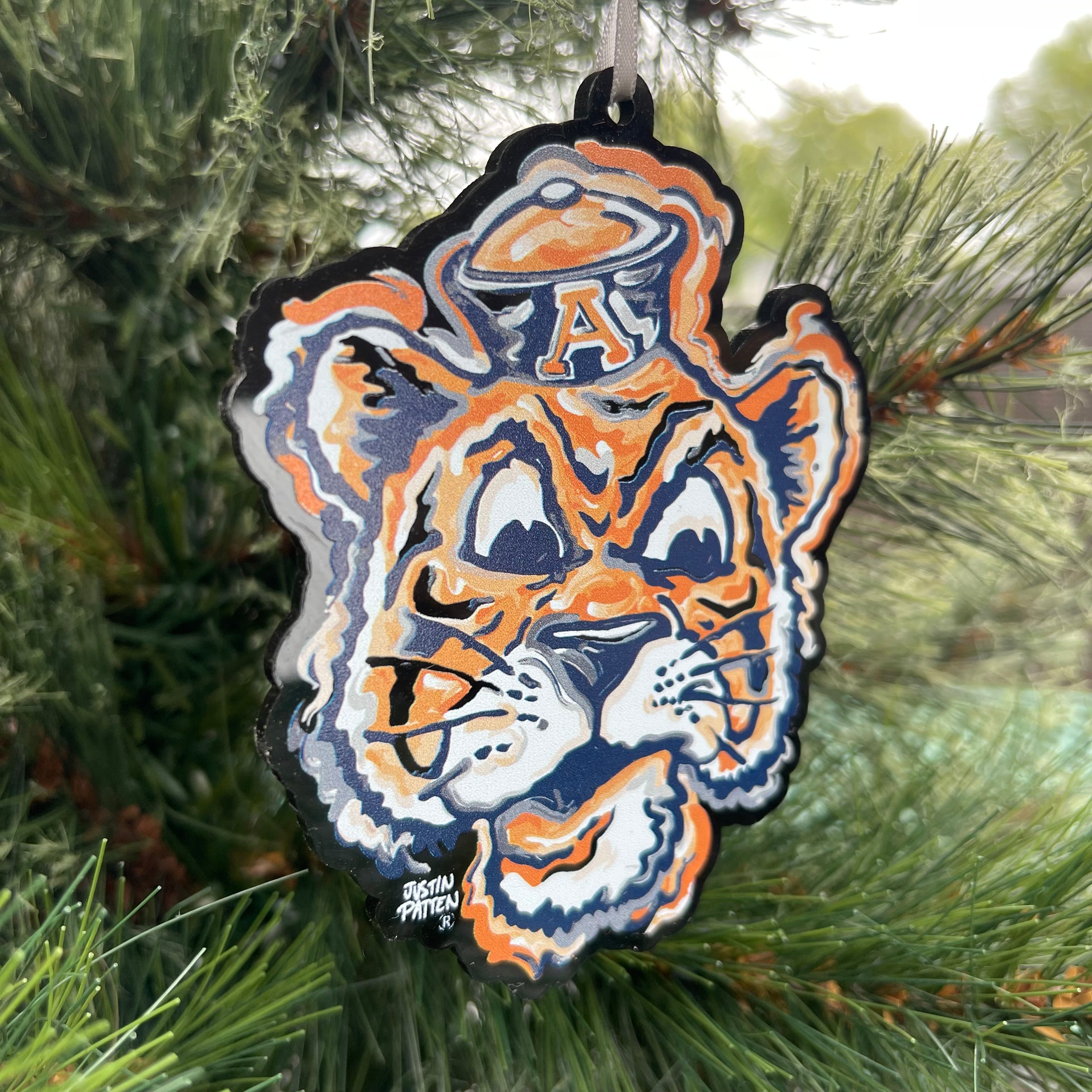 Auburn University Aubie with Beanie Ornament by Justin Patten