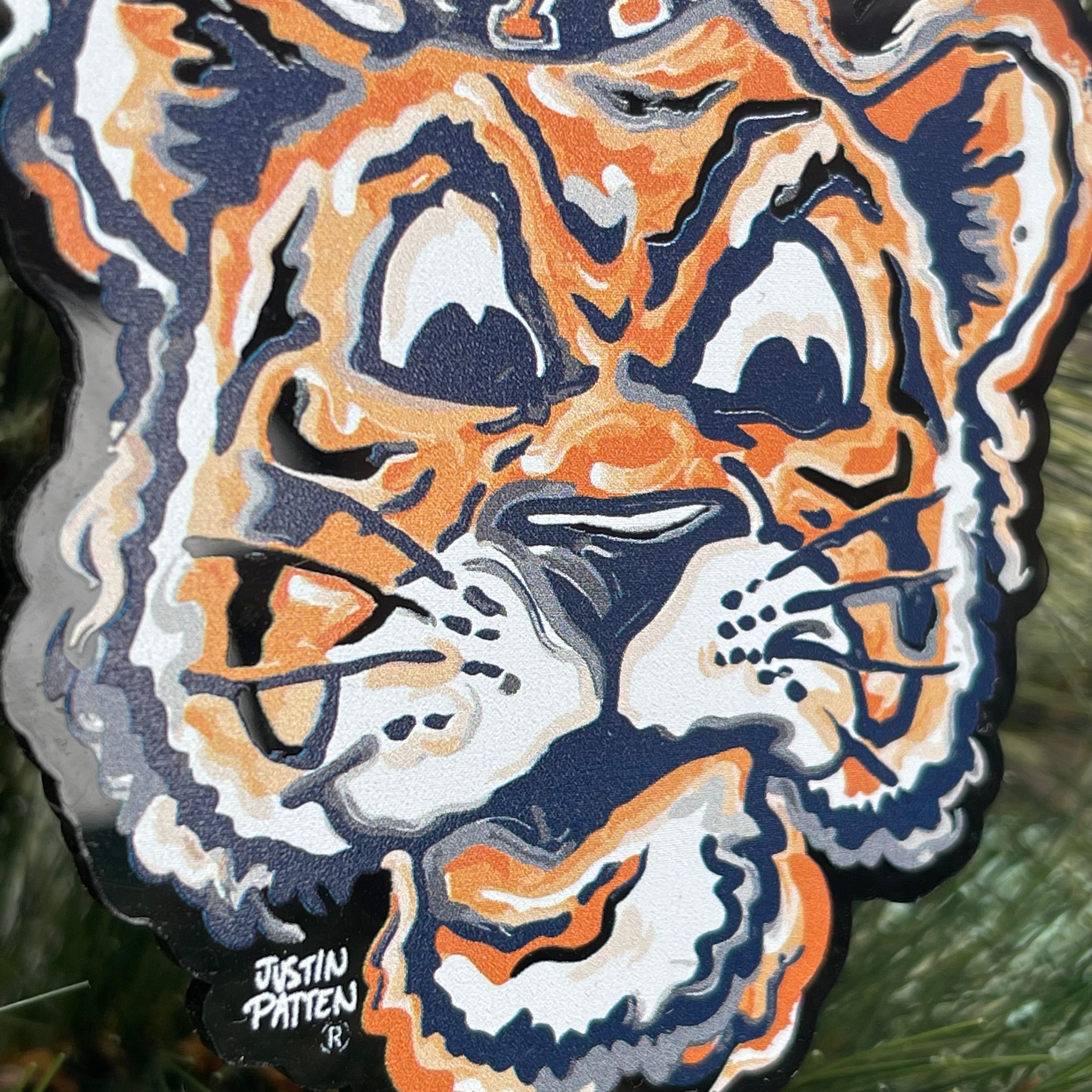 Auburn University Aubie with Beanie Ornament by Justin Patten