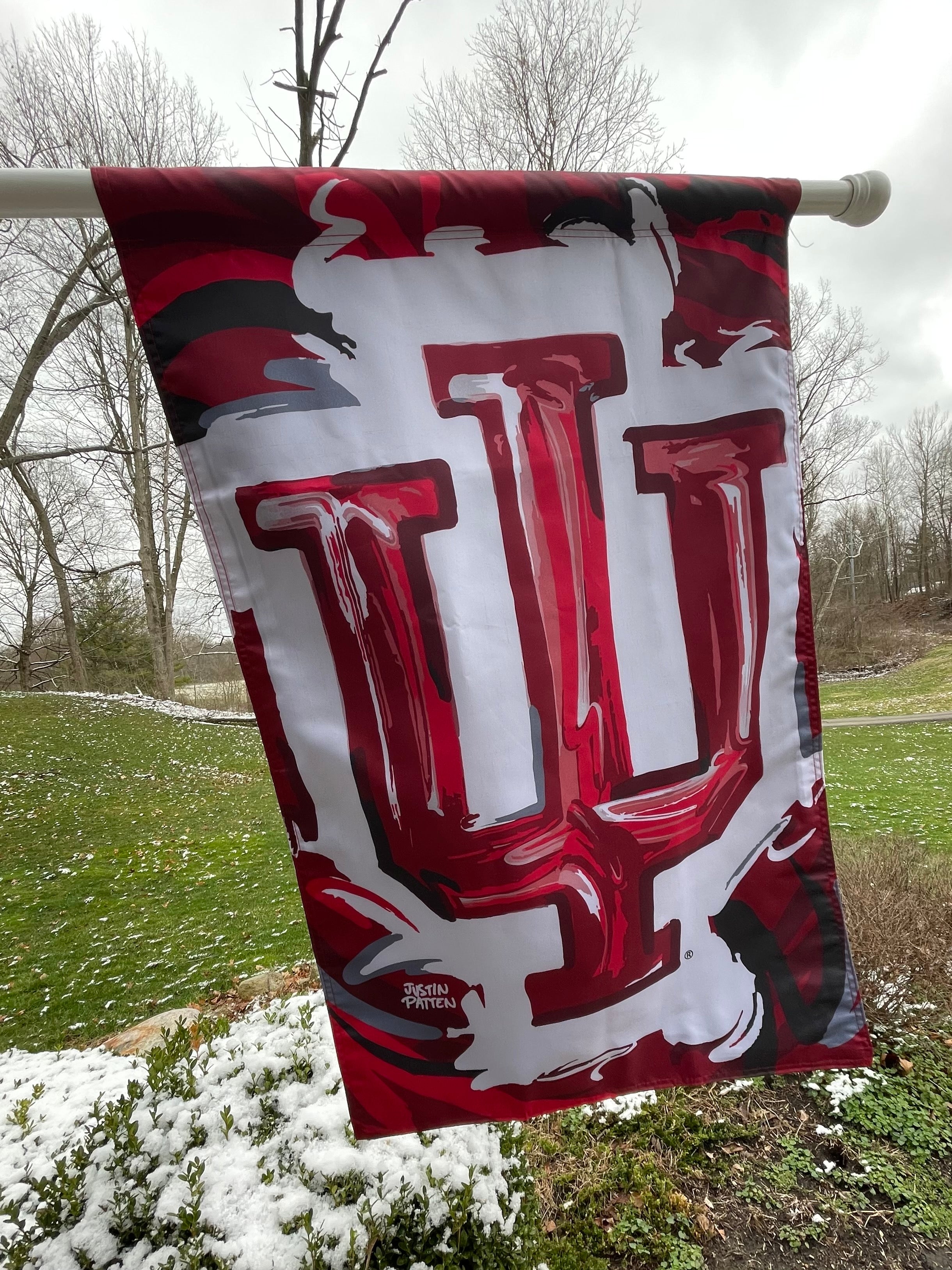 Indiana University IU House Flag by Justin Patten