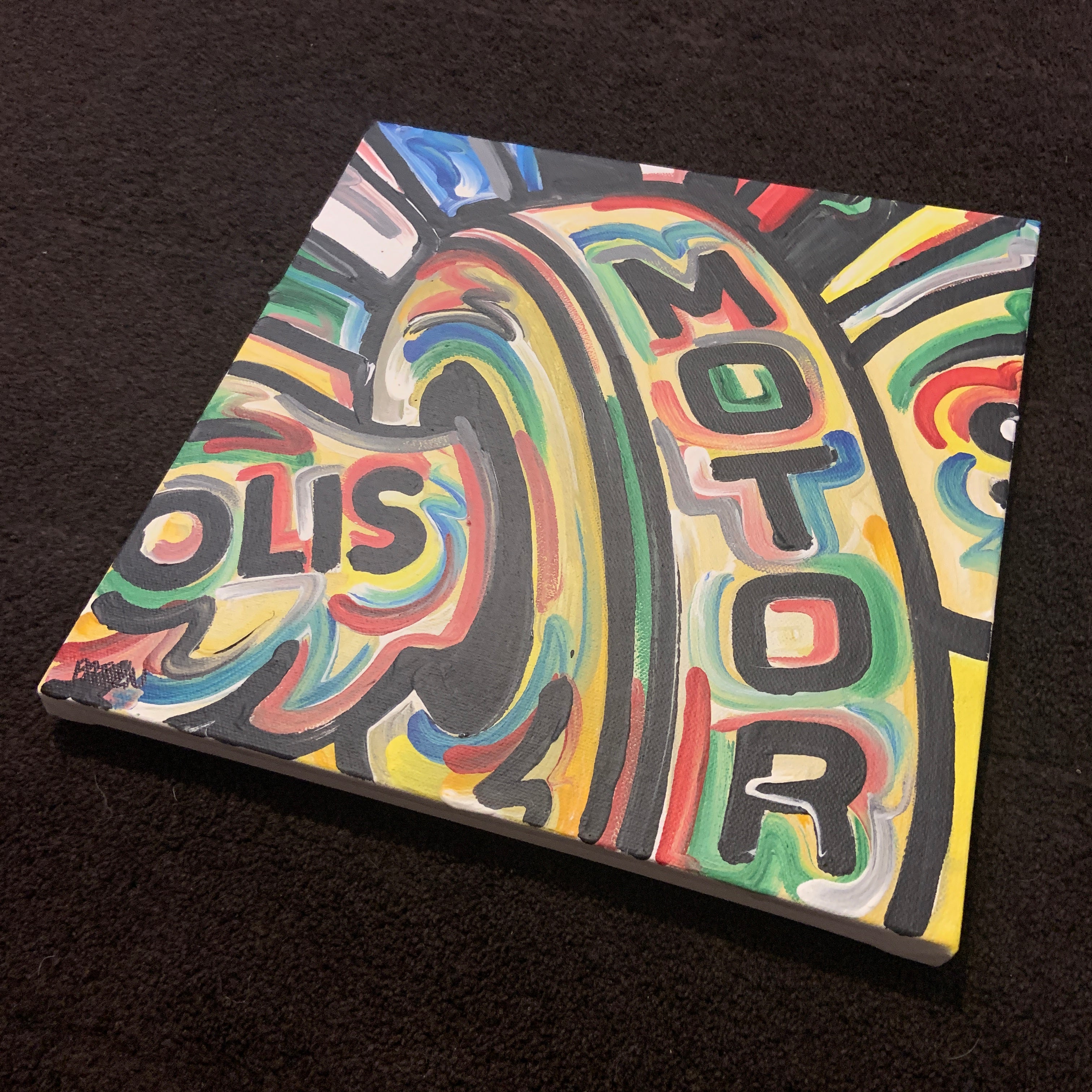 Custom Wing and Wheel Angle Painting (12" x 12") by Justin Patten