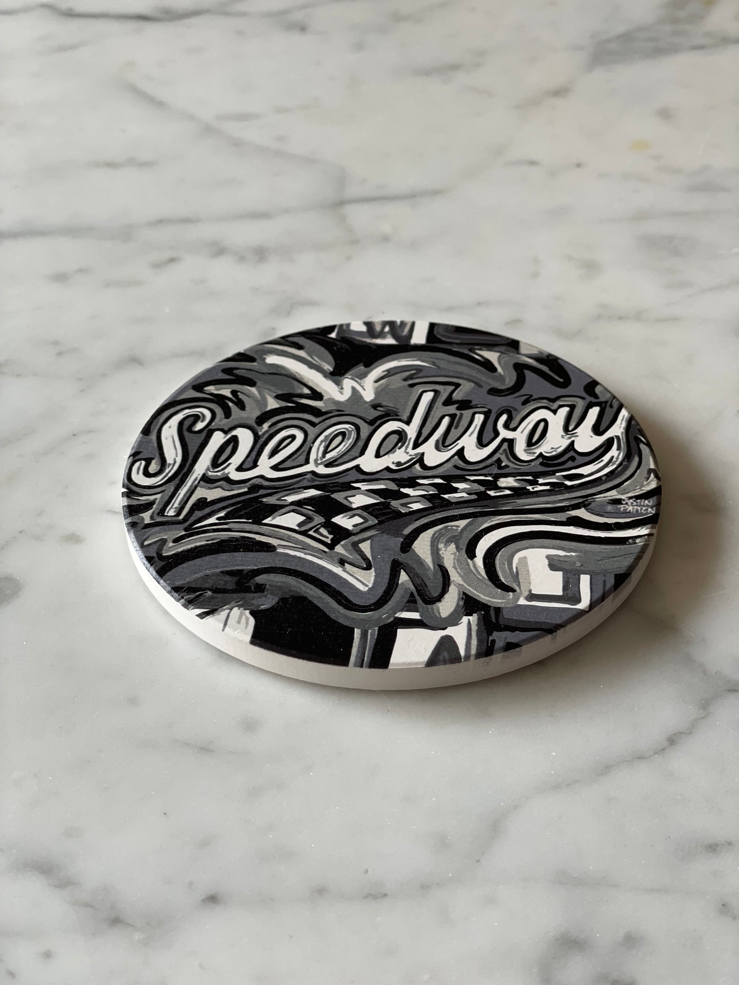 Speedway Indiana Stone Coaster by Justin Patten