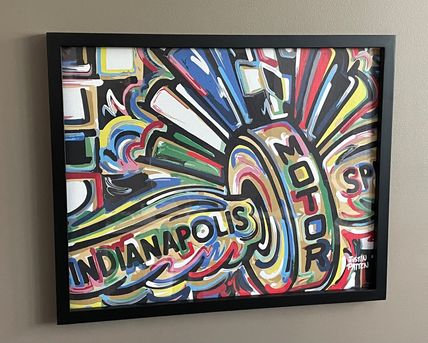 Indianapolis Motor Speedway 20"x16" Angle Print by Justin Patten
