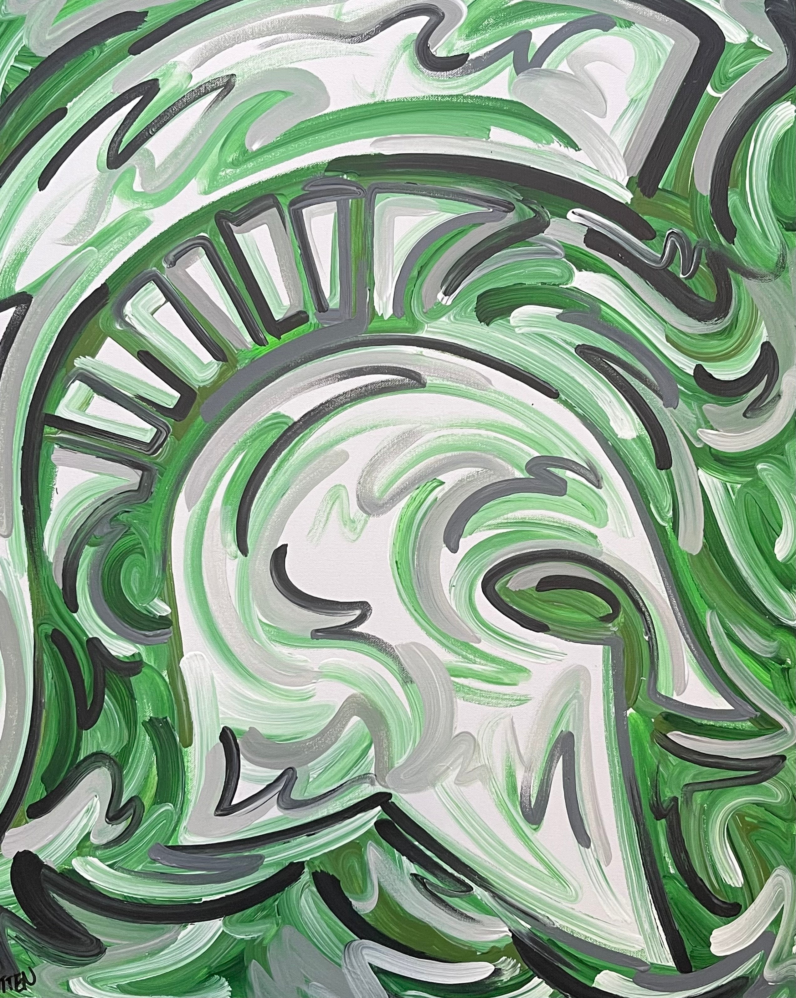 Michigan State University Painting by Justin Patten 24x30 (Finished Painting)