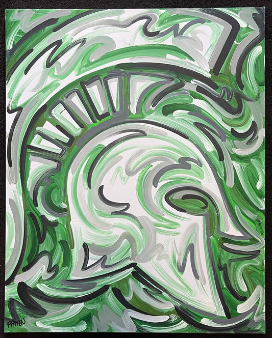 Michigan State University Painting by Justin Patten 24x30 (Finished Painting)