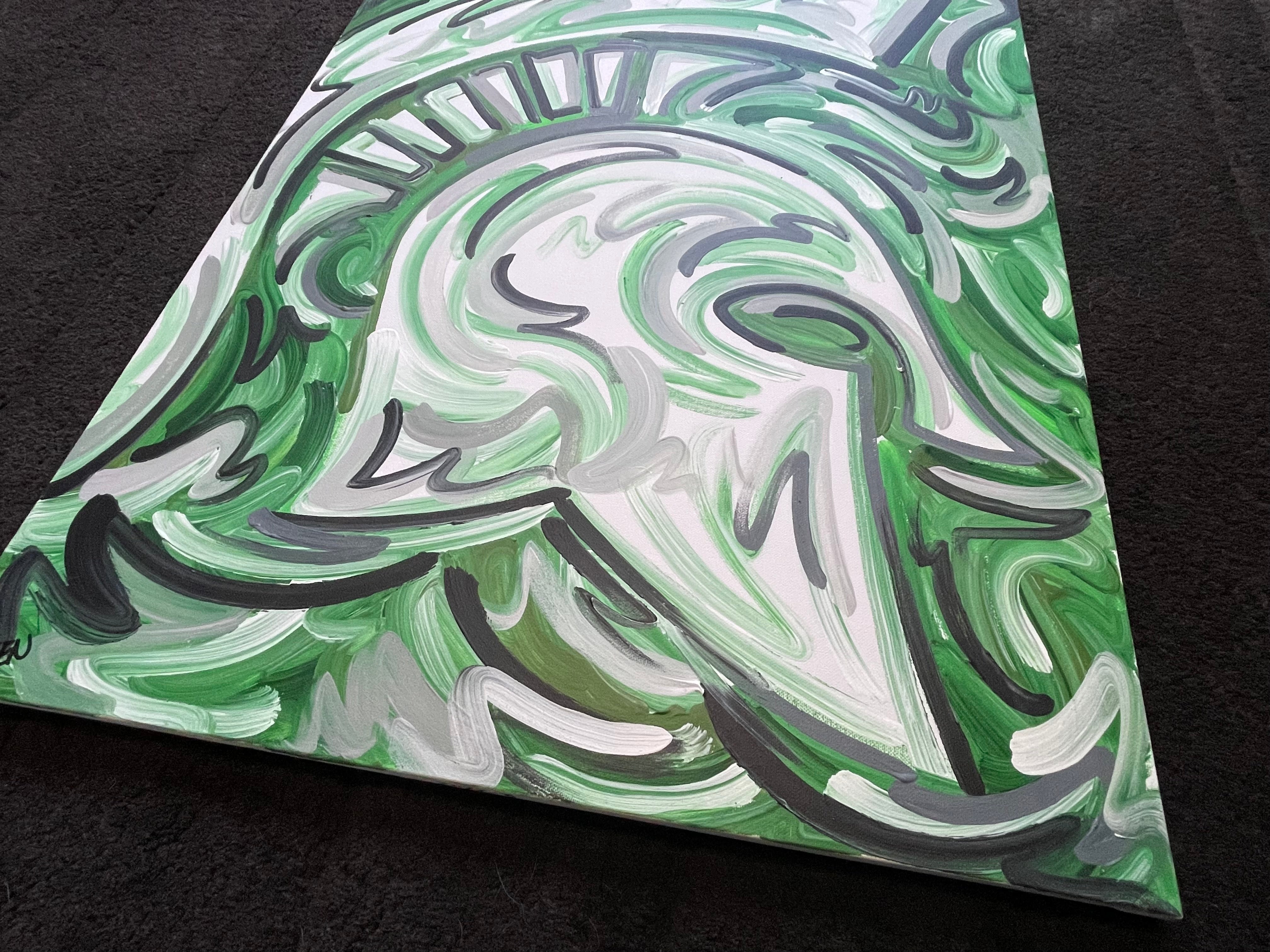 Michigan State University Painting by Justin Patten 24x30 (Finished Painting)